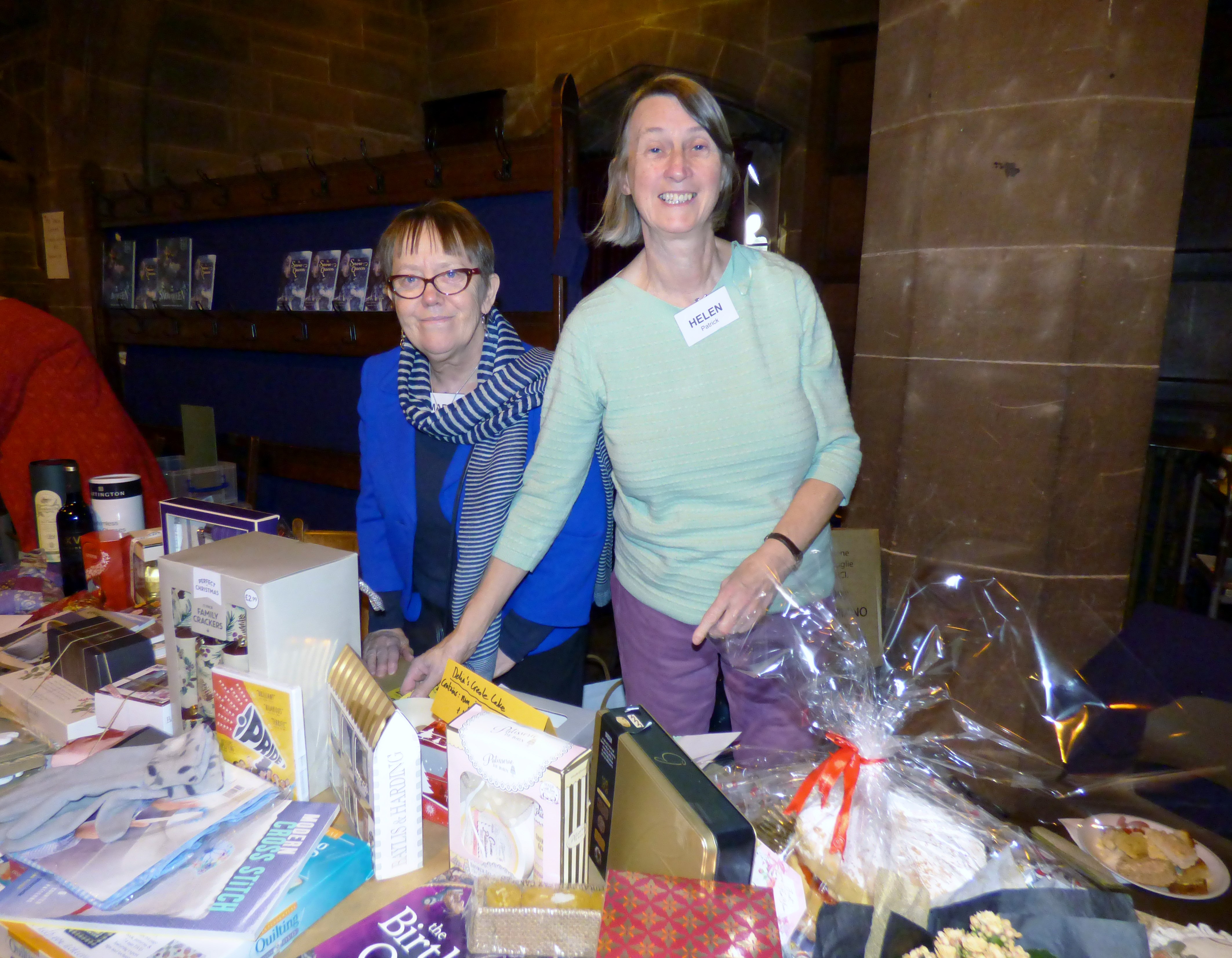 Marie and Helen with the Raffle stall at MEG Winter Fair 2016