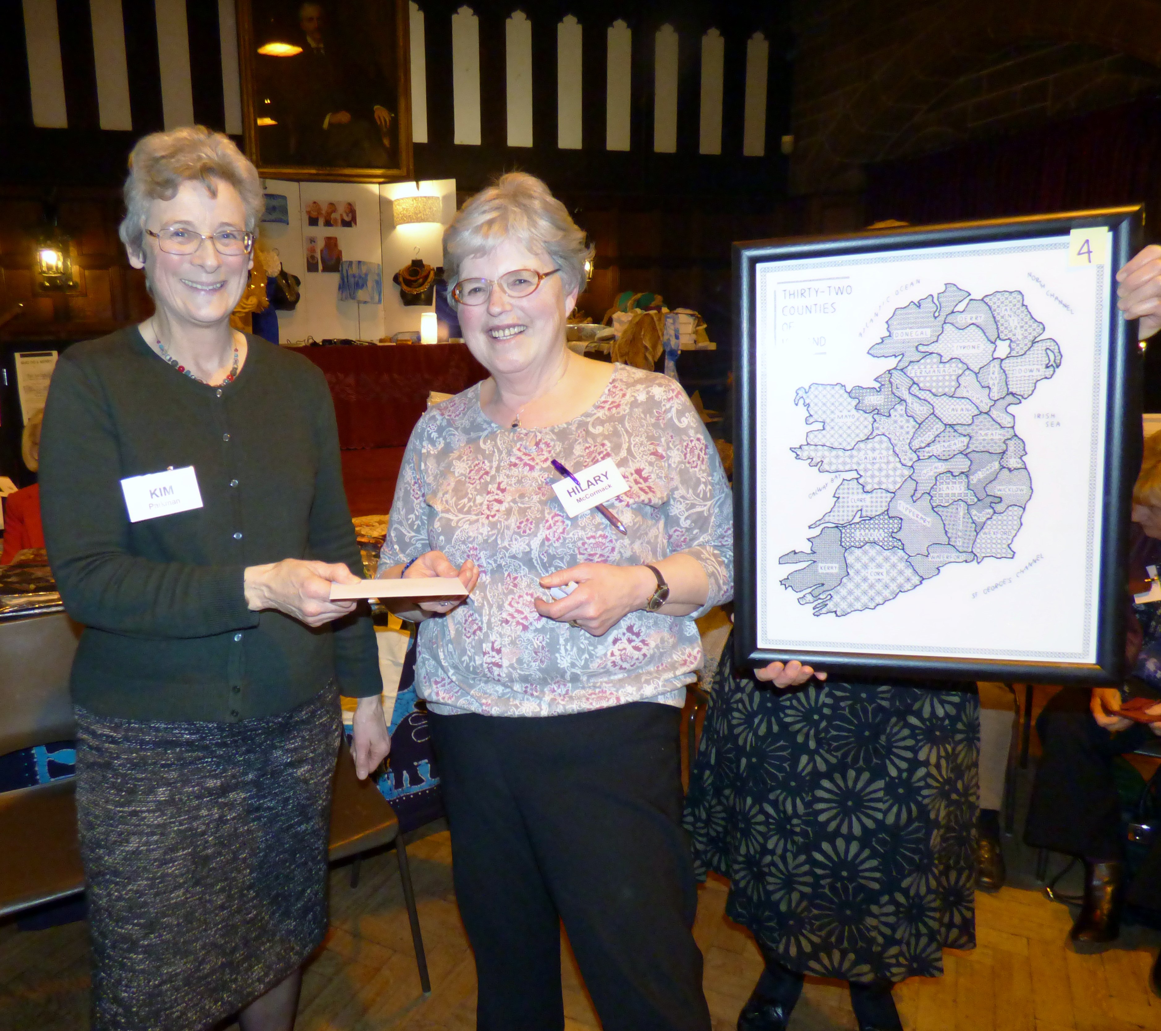Hilary McCormack with her winning entry to Traditional Stitch Competition at MEG Winter Fair 2016