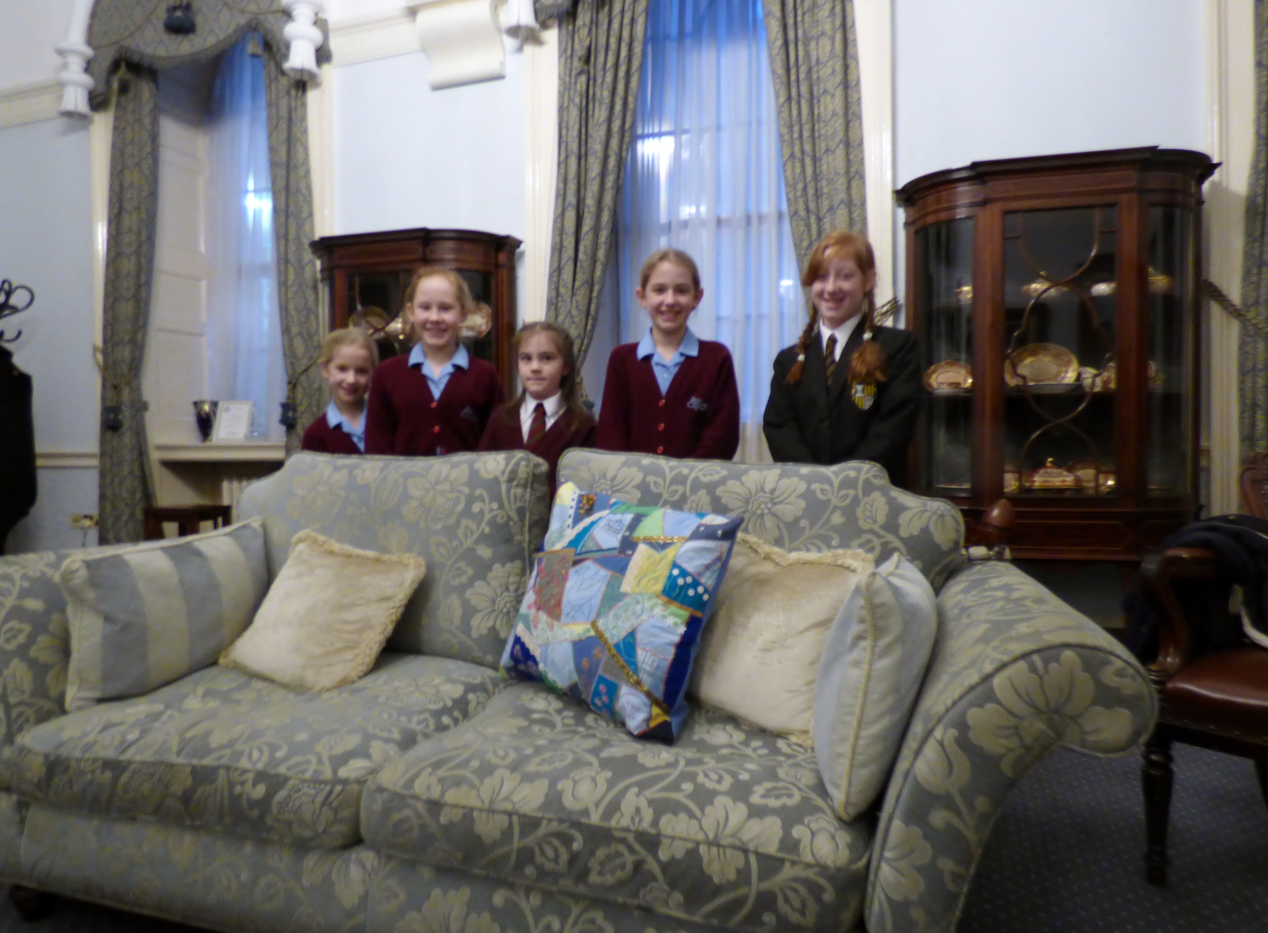Merseyside YE at Liverpool Town Hall, Jan 2017. We presented a cushion to Liverpool Lord Mayor Cllr. Roz Gladden