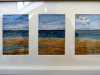 TALACRE BEACH TRIPTYCH by Moya McCarthy, machine embroidery on dissolvable fabric