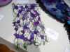 PURPLE FLOWERS by Moya McCarthy, free machine embroidery on dissolvable fabric