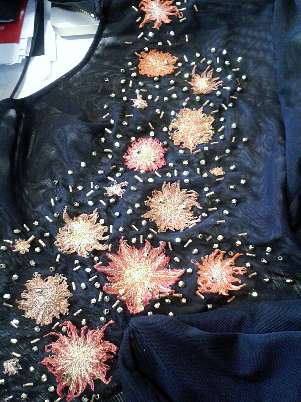detail of embroidery by Niamh Conway MEG 2015 Joint Bursary winner
