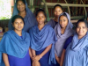 These are the  women who make the Bamboo Christmas decorations in Sreepur, Aug 2020