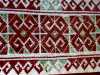 slide showing detail of embroidered clothing by  Qaraqalpaq people