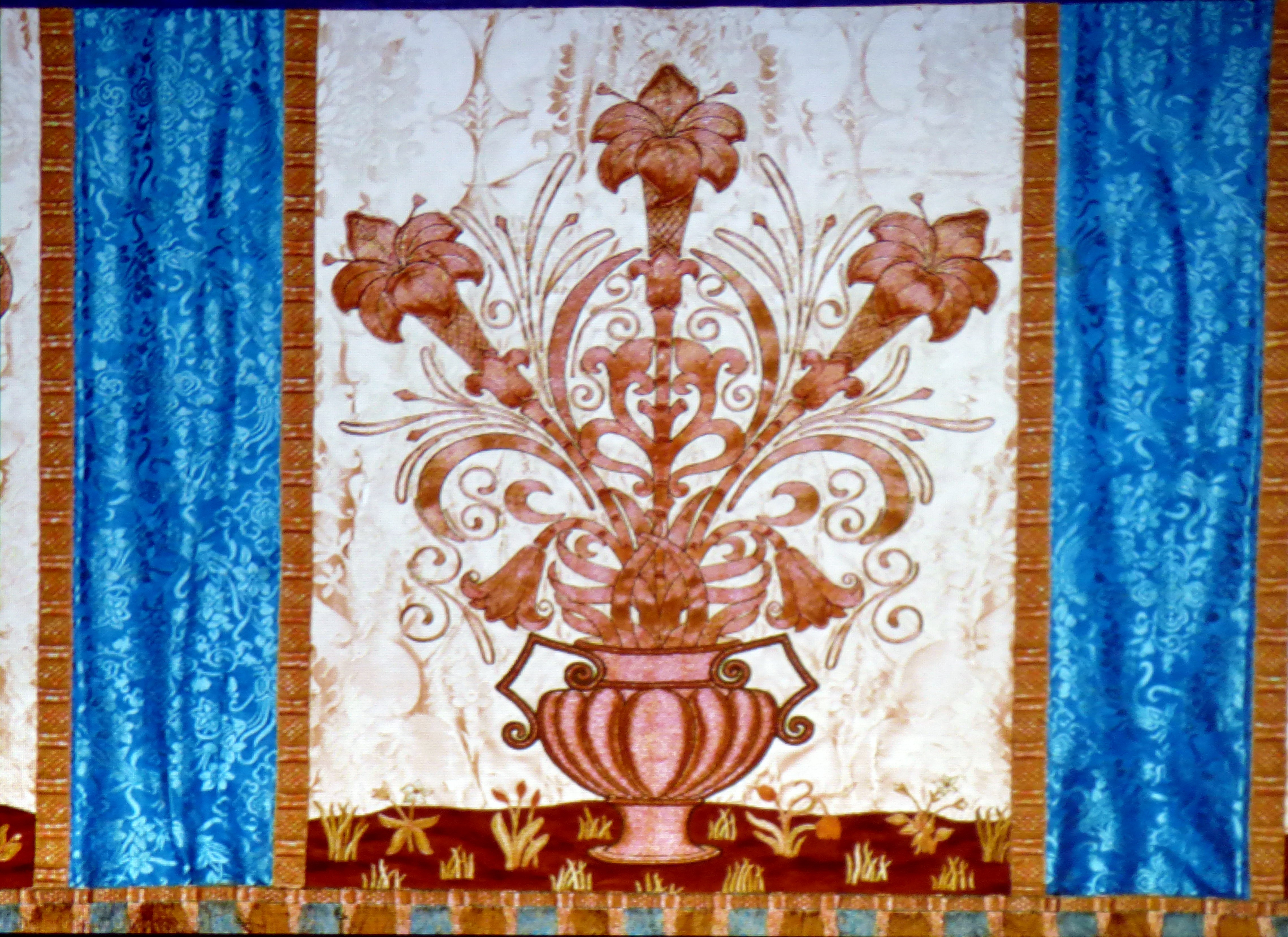 (detail) slide showing Festal Frontal, Liverpool Cathedral embroideries Talk by Vicky Williams 2019