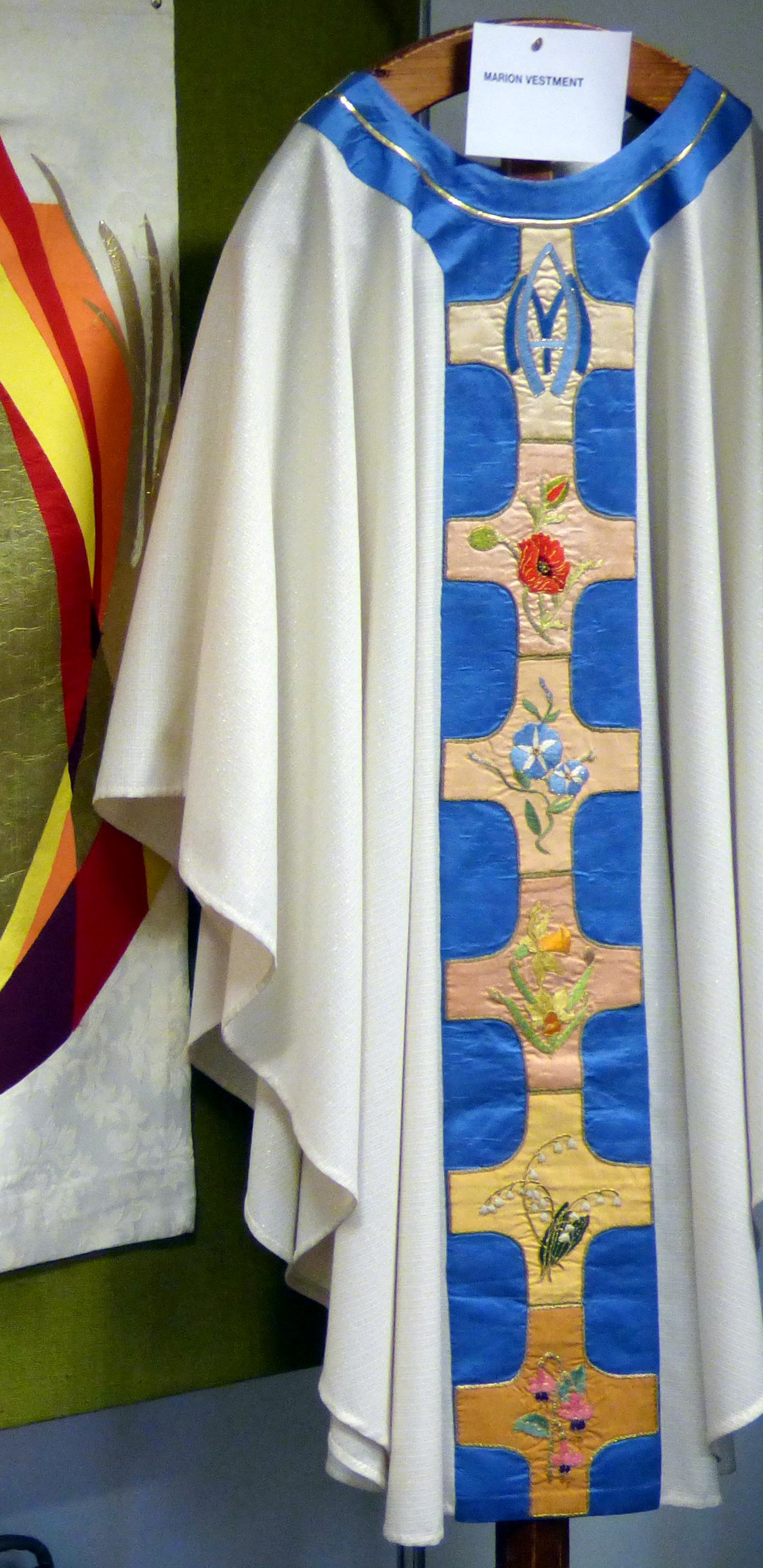 MARIAN VESTMENT at Embroidery Studio open day, Liverpool Metropolitan Cathedral 2017