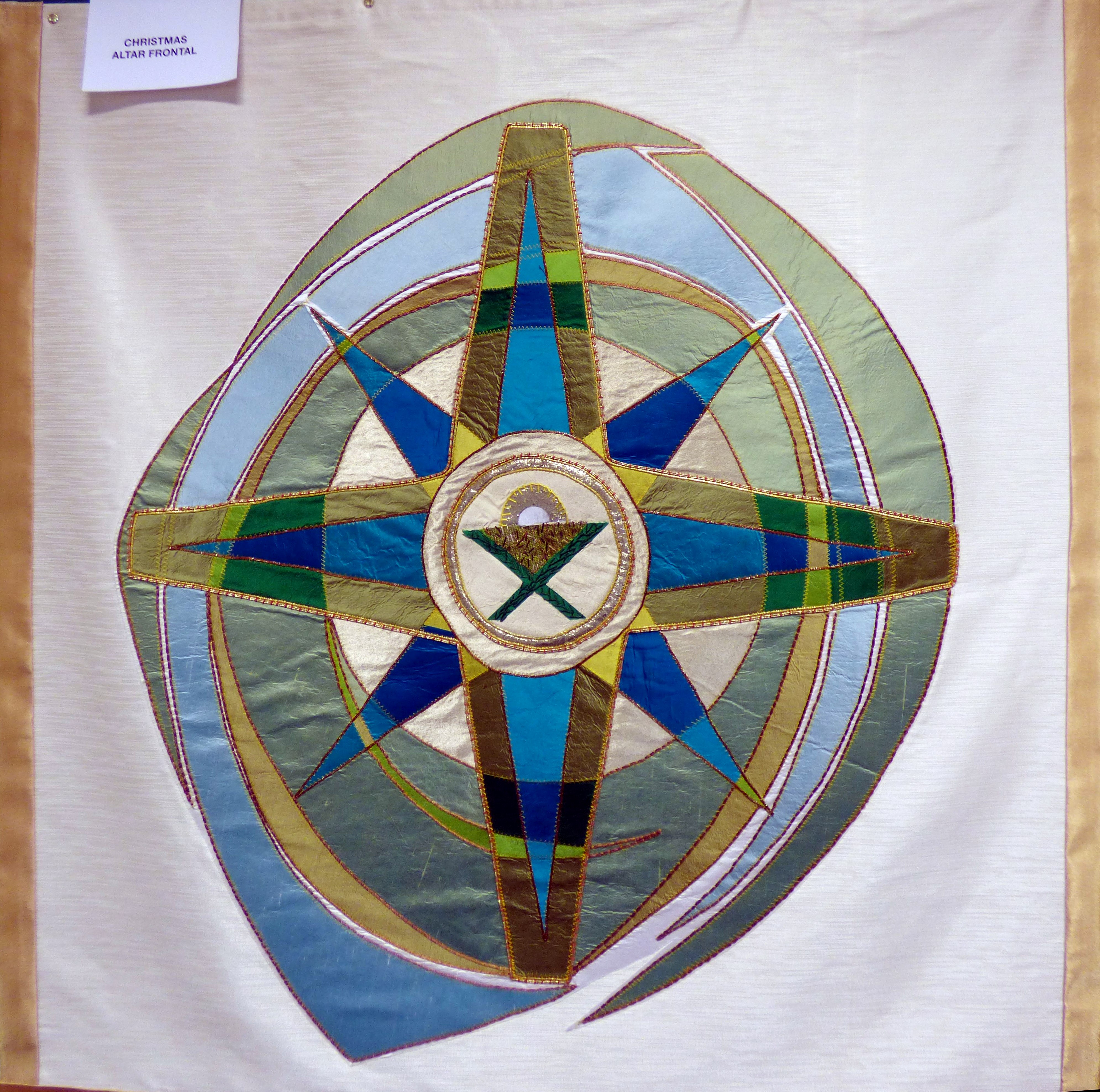 CHRISTMAS ALTAR FRONTAL at Embroidery Studio open day, Liverpool Metropolitan Cathedral 2017