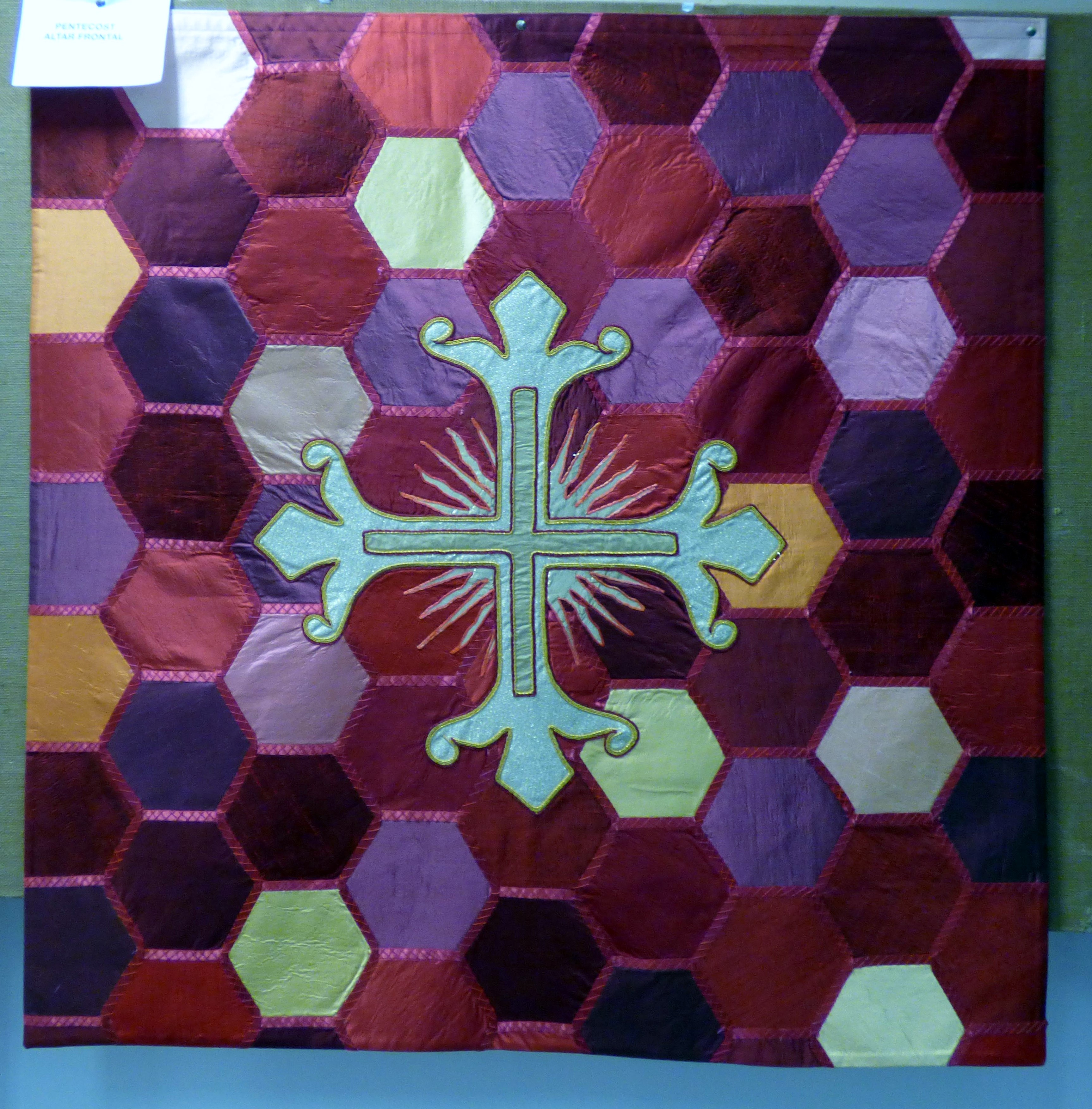 PENTECOST ALTAR FRONTAL at Embroidery Studio open day, Liverpool Metropolitan Cathedral 2017