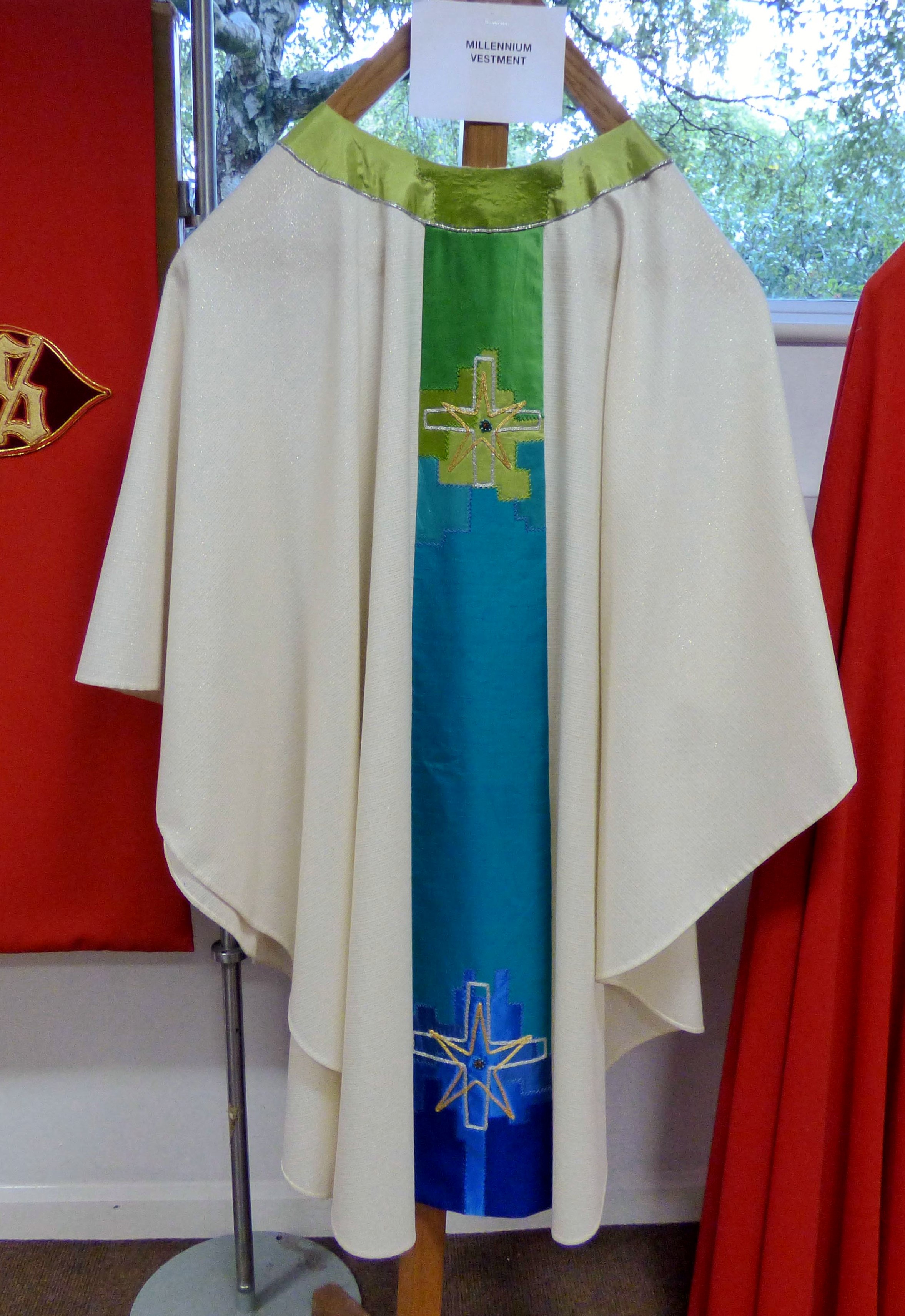 MILLENNIUM VESTMENT at Embroidery Studio open day, Liverpool Metropolitan Cathedral 2017