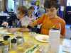 Cake icing at children's craft afternoon in St. Barnabus Church