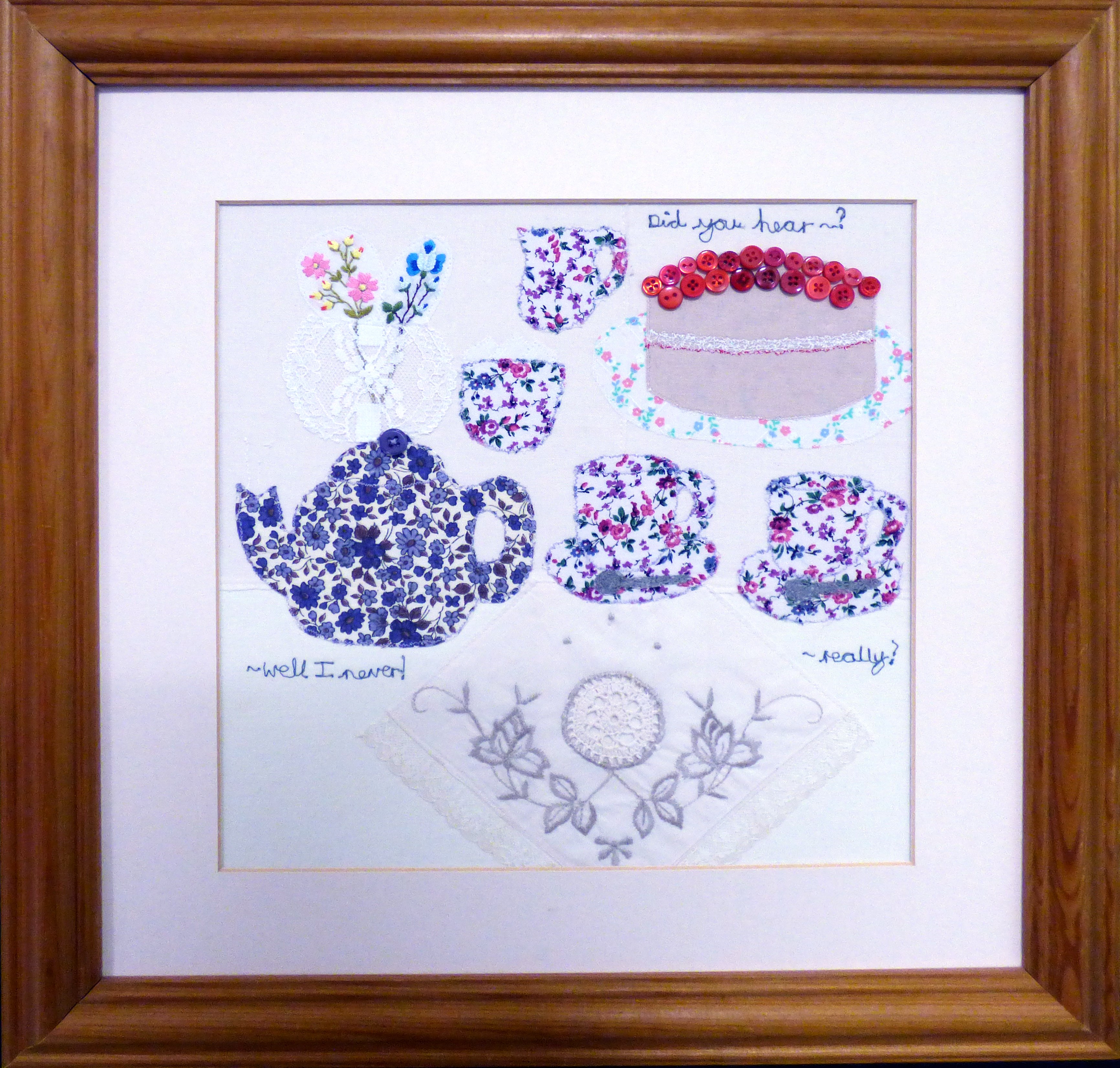 TEA FOR TWO by Gina Bush, Preston EG exhibition, Barton Grange 2017