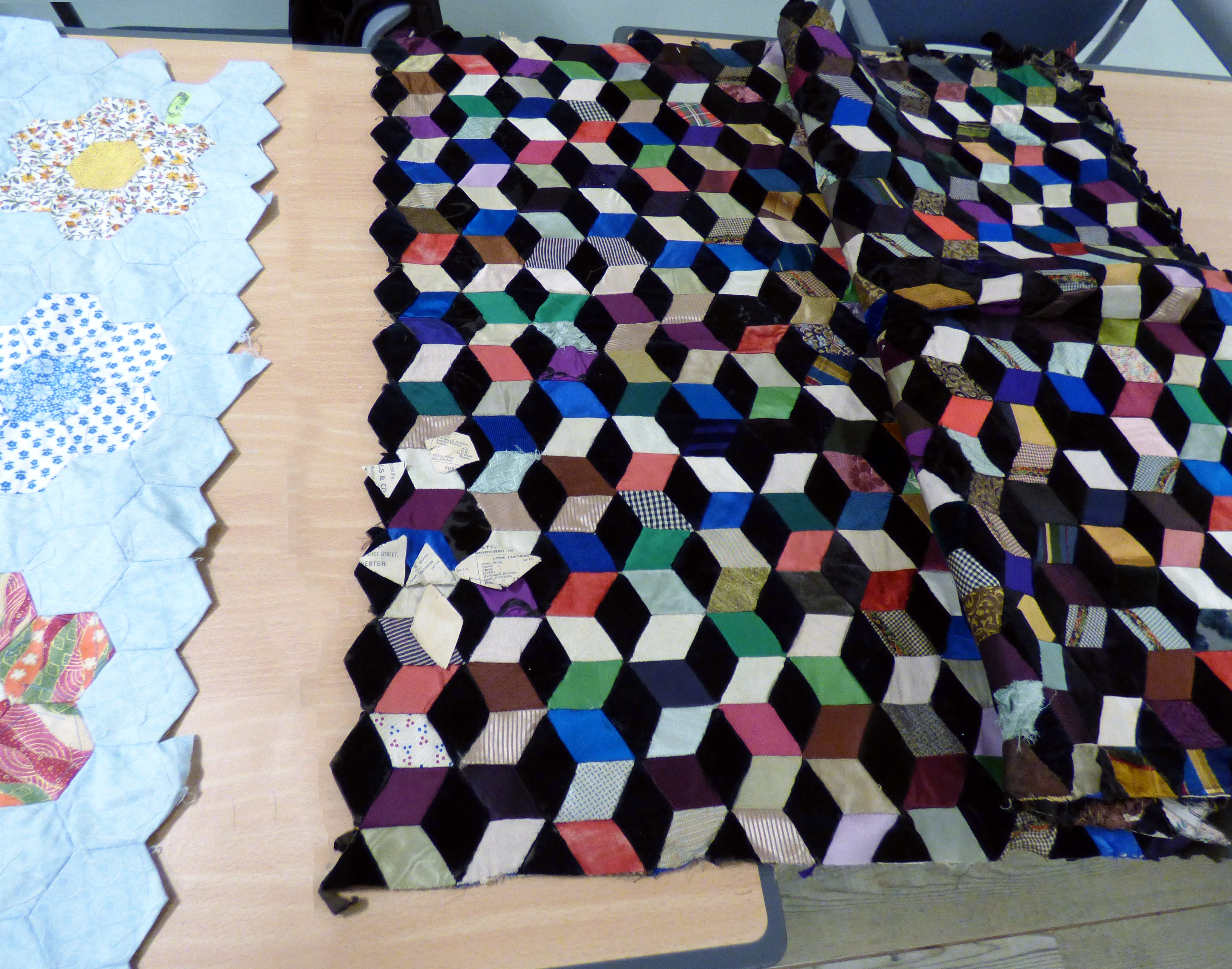antique pieced quilts , Preston EG exhibition, Barton Grange 2017