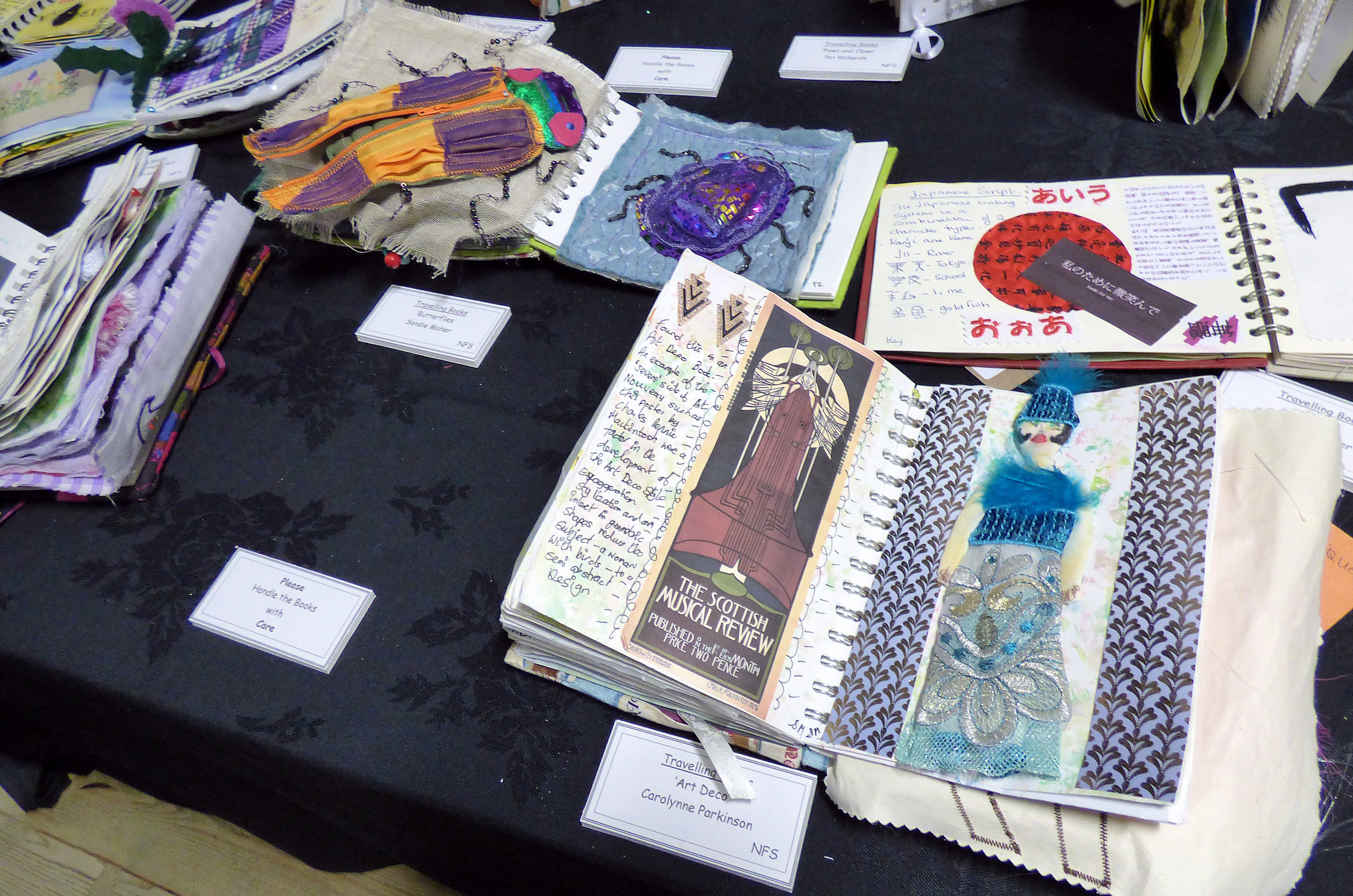 TRAVELLING BOOKS display, Preston EG exhibition, Barton Grange 2017
