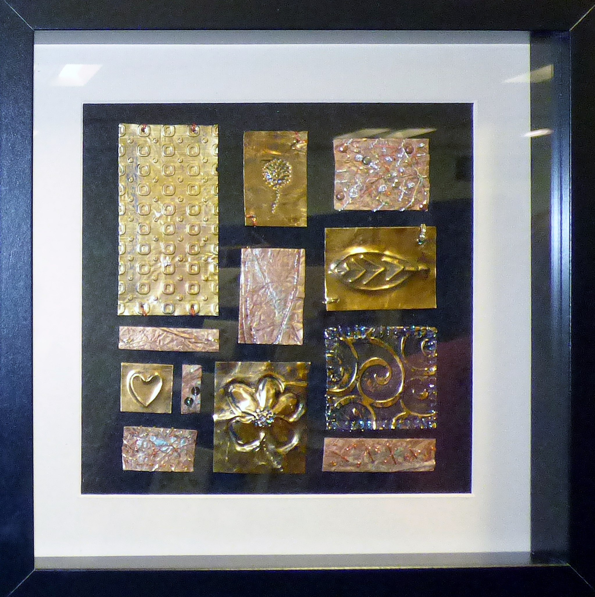 EXPERIMENTING WITH METAL by Carole Hind, Preston EG exhibition, Barton Grange 2017