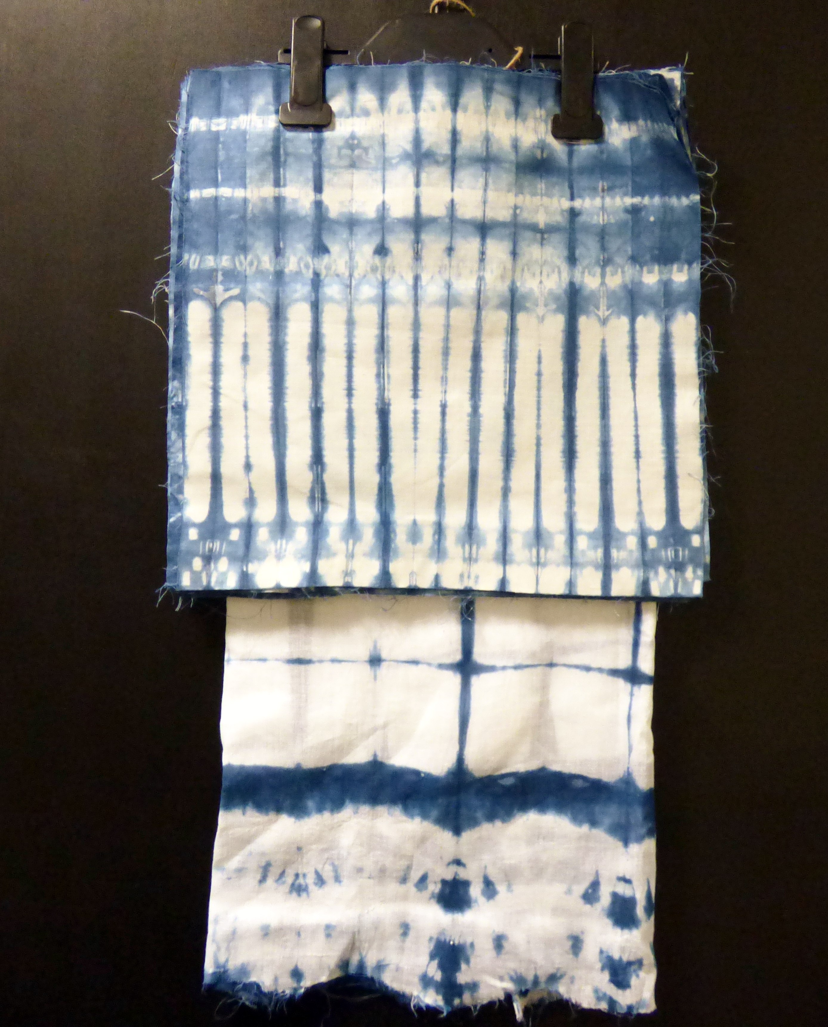 SHIBORI SAMPLES by Carole Hind, Preston EG exhibition, Barton Grange 2017