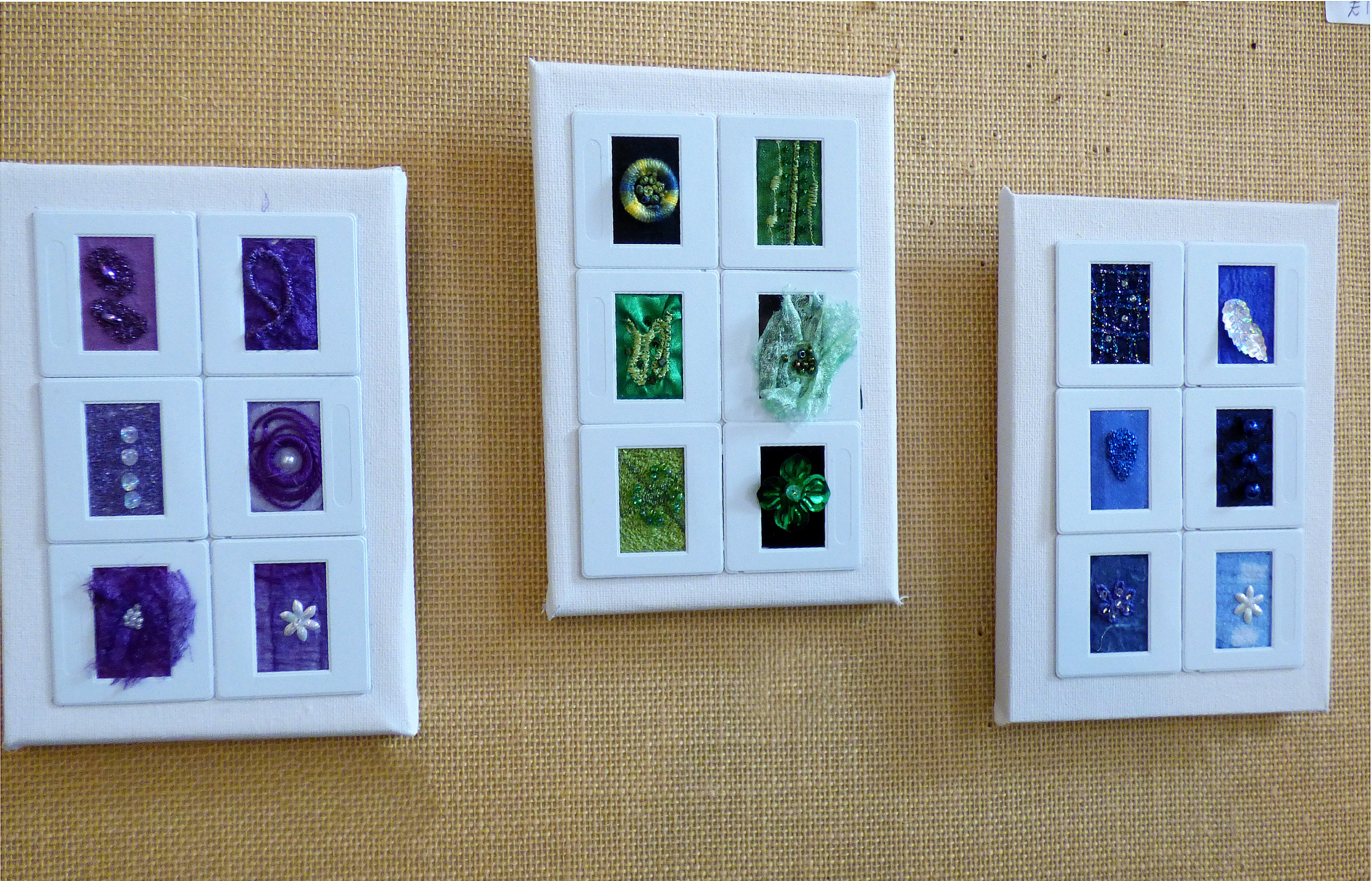 PURPLE, GREEN and BLUE by Norma Balaam, Preston Threads 2016