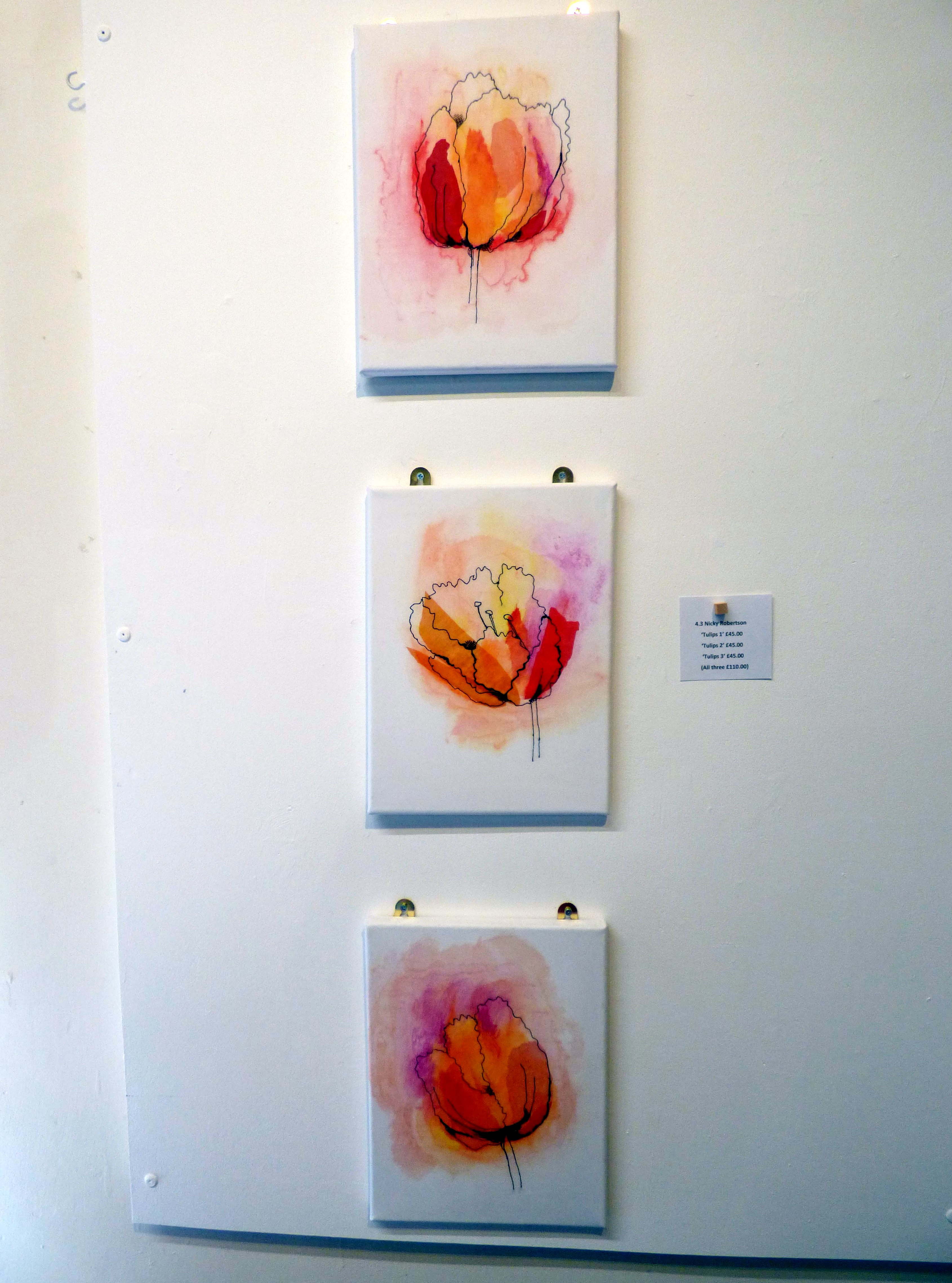 TULIPS 1,2,3 by Nicky Robertson, Natural Progression Group, July 2021
