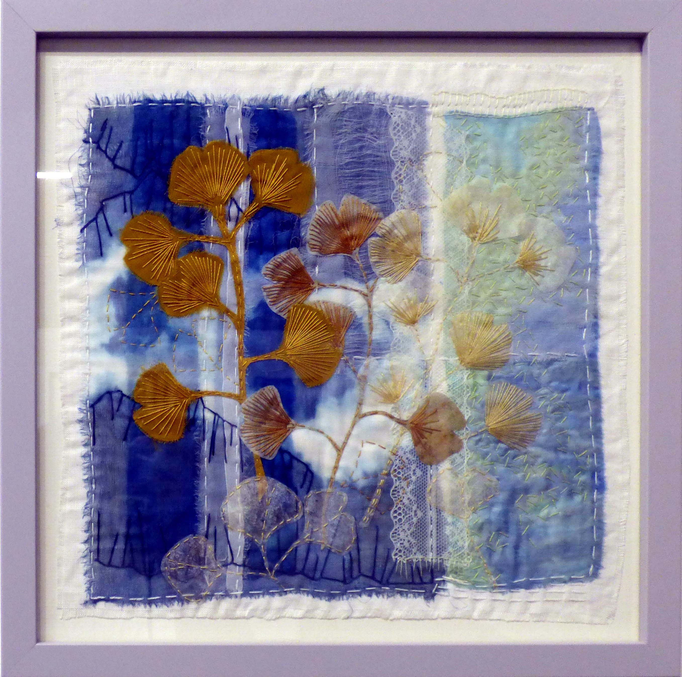 GINKO-GOLD AND BLUE by Jane Holmes, Natural Progression Group, July 2021