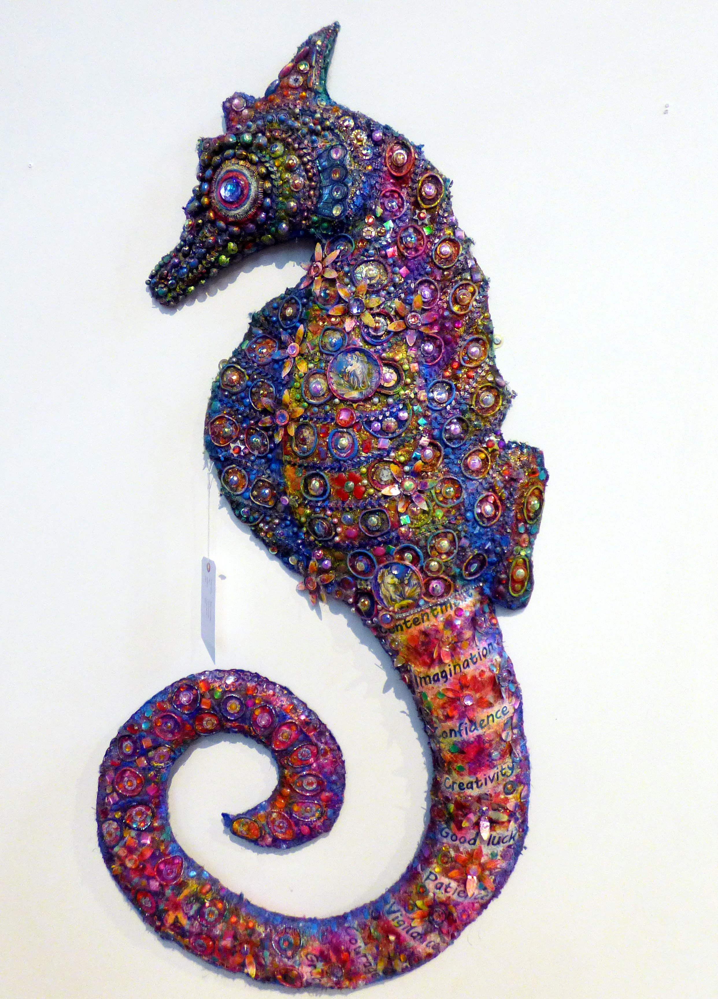THE SEAHORSE by Nikki Parmenter, mixed media, On The Edge Of exhibition, Chester Cathedral 2019