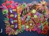 PSYCHEDELIC LOVE, computer printed photos with machine stitch and applique, Rose Bowl competition 2021
