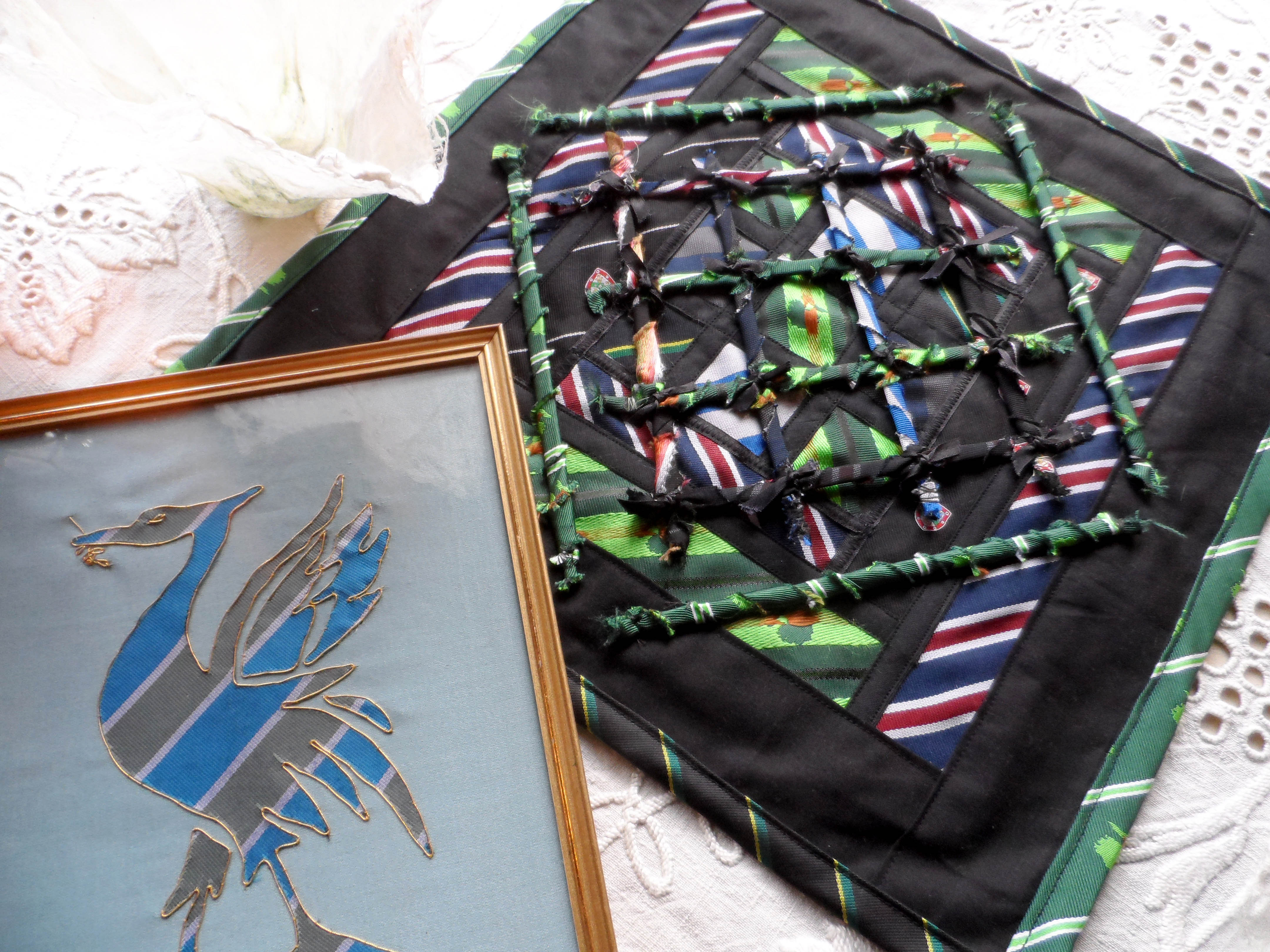 two entries made from old school ties for our forthcoming Tie Challenge