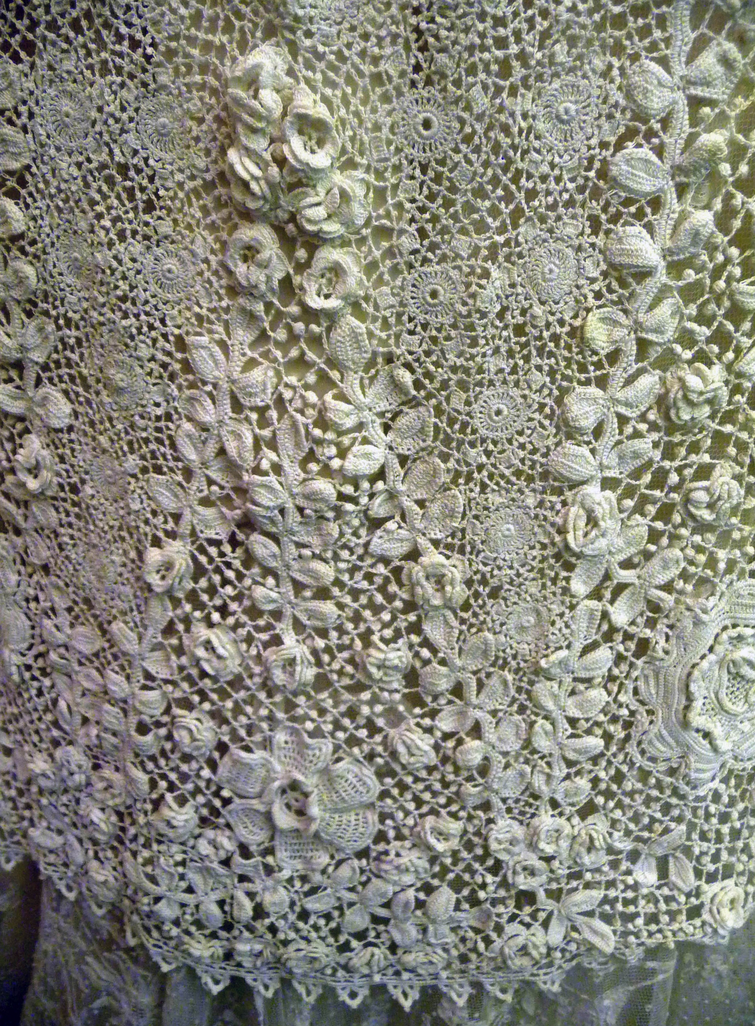 detail of Irish crochet jacket, 1900