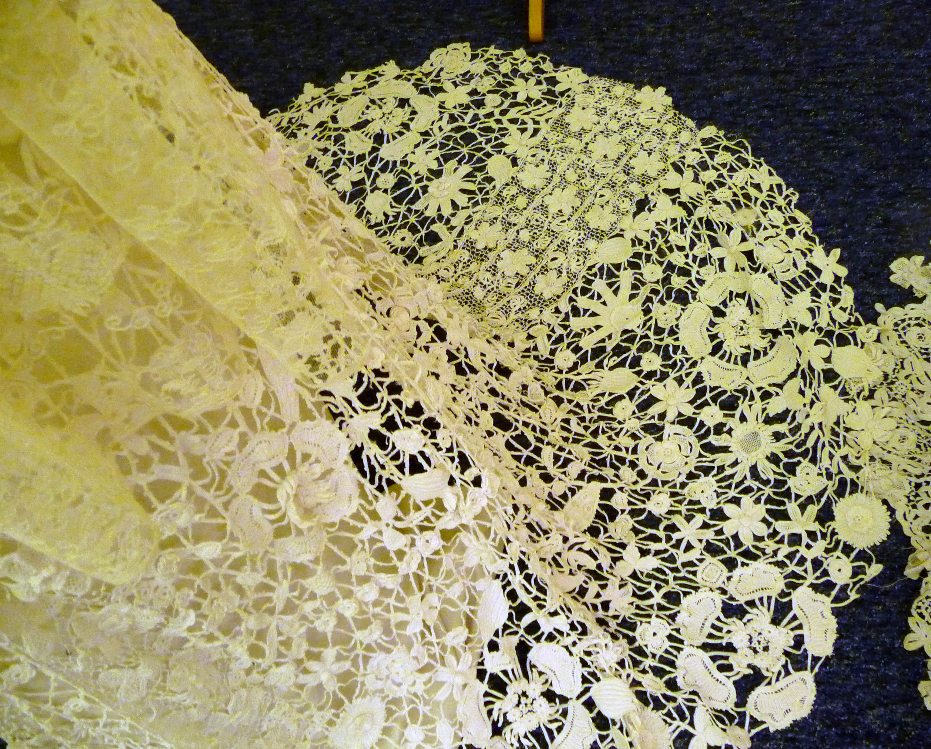 detail of  Irish crochet wedding gown 1900
