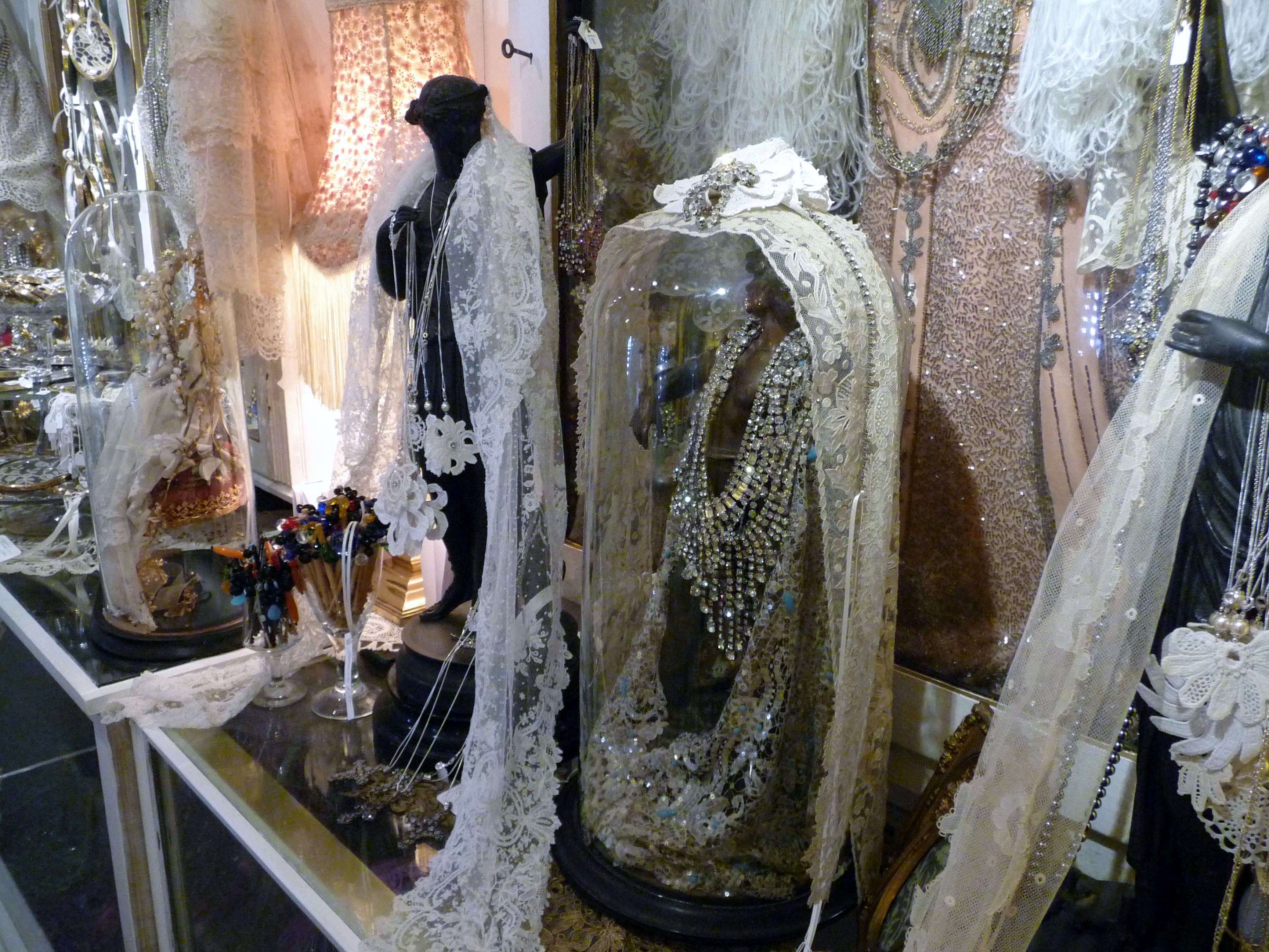 interior of Sheelin antique lace shop, Co.Fermanagh, N. Ireland