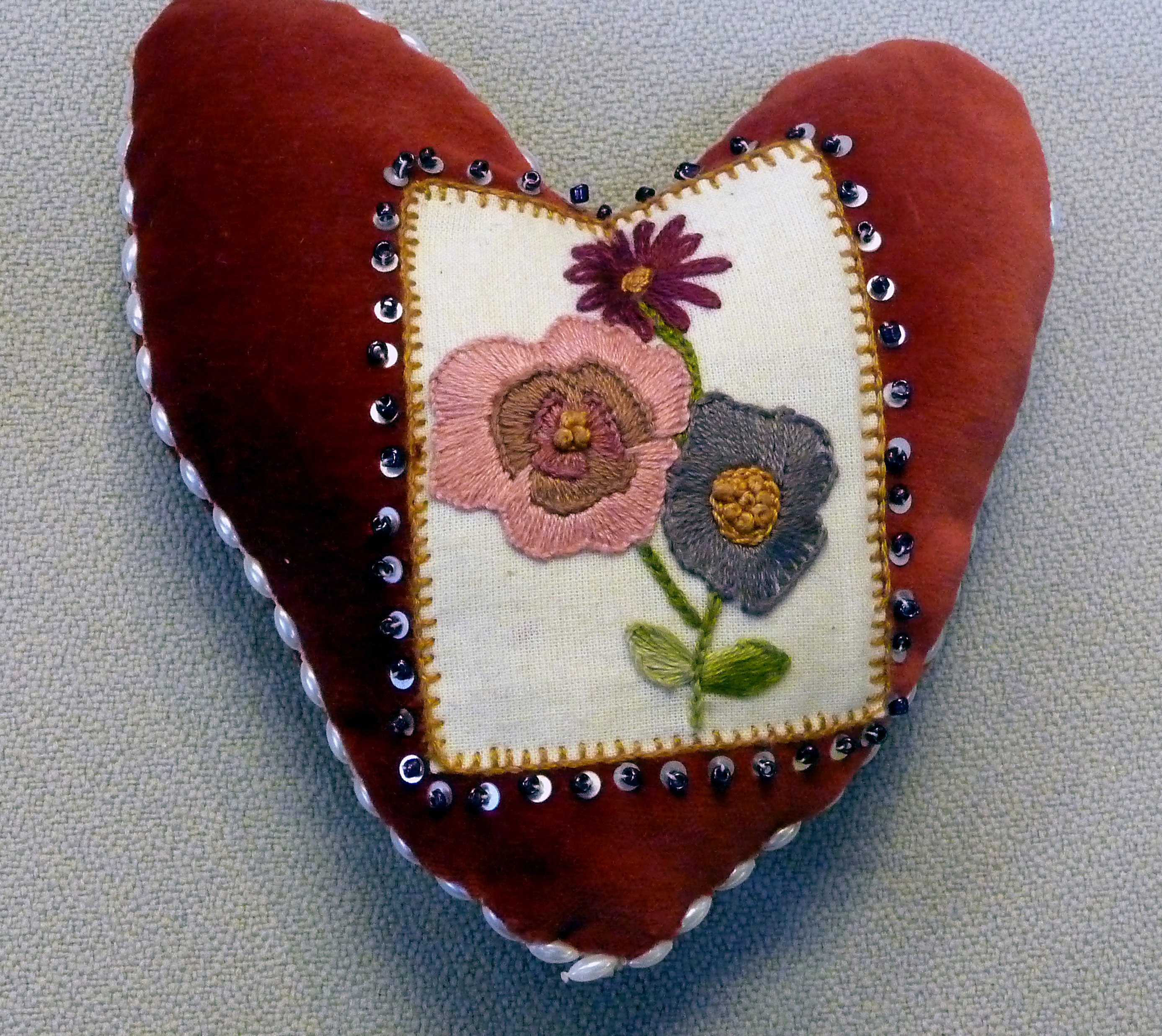 pincushion to commemorate World War 1  made by Becky Waite
