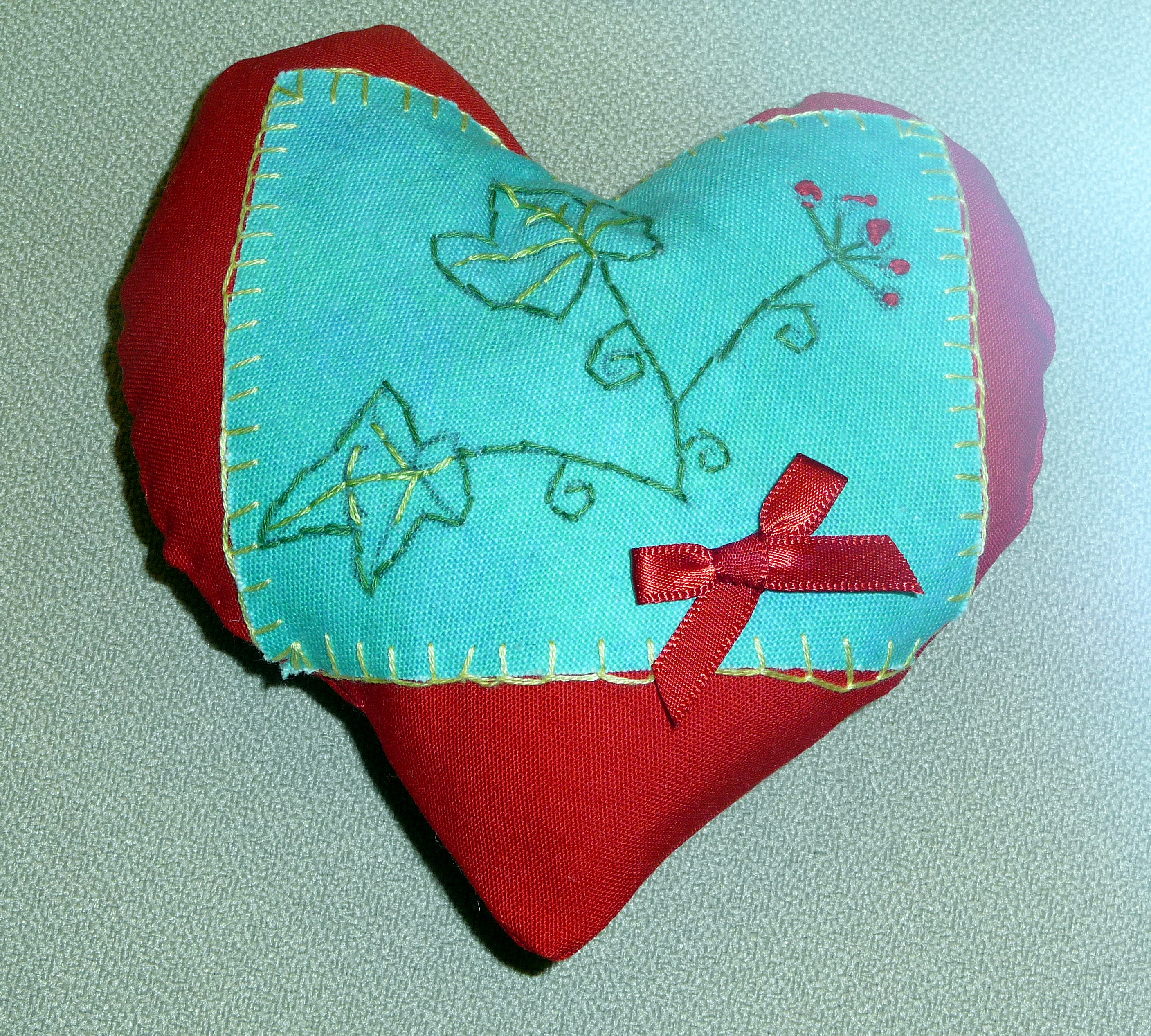 pincushion to commemorate World War 1  made by Zoe, a Merseyside Young Embroiderer