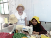  Paural and Ruby with sunhats, made for a UK order in Bangladesh