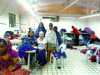 Ruby Porter MBE with the girls in training garment factory, Sreepur, Bangladesh 2014