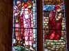 stained glass windows in All Hallows Church, Liverpool, Feb 2022