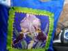 Iris cushion tapestry by Barbara Triggs