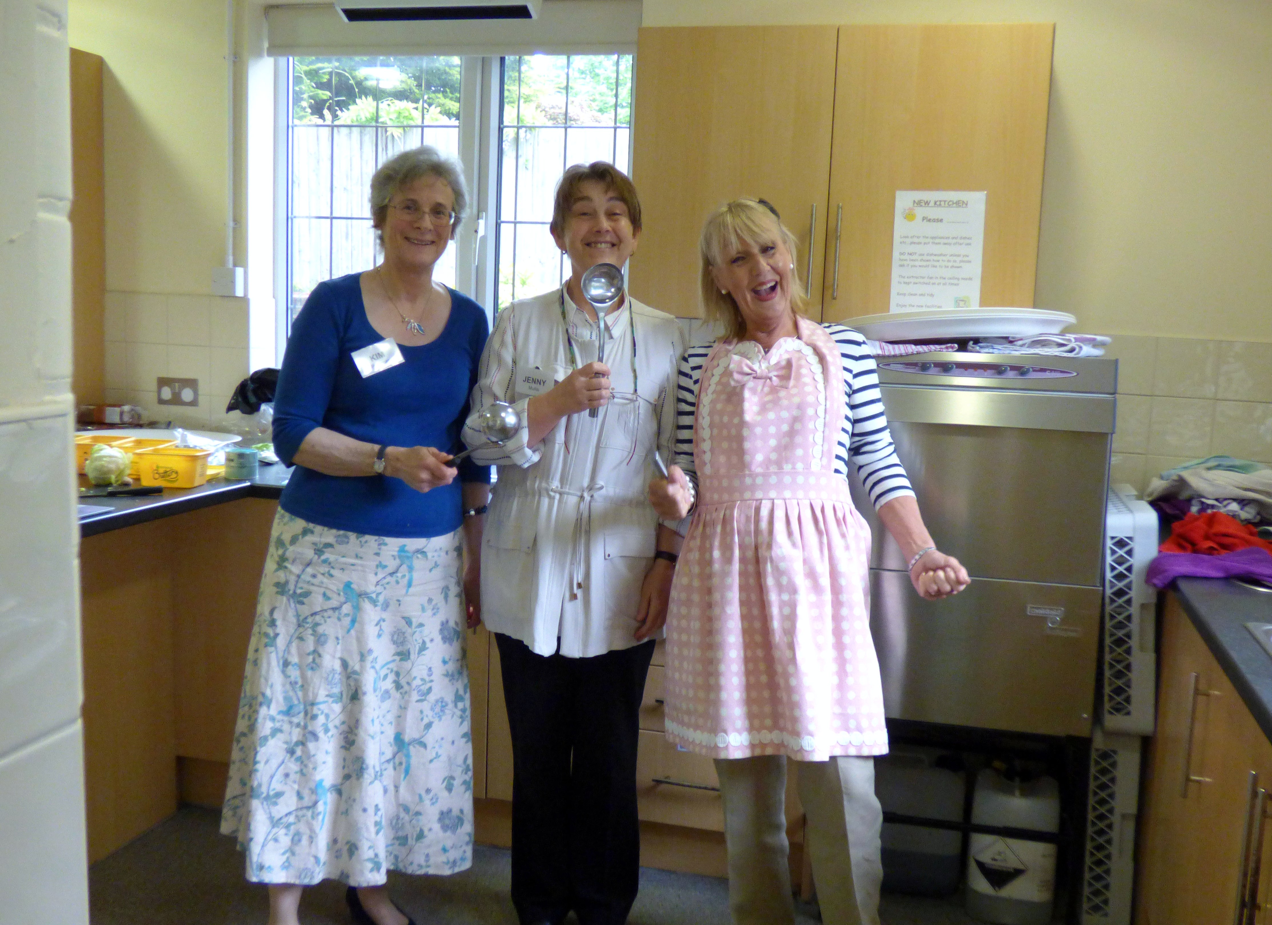 This is Kim, Jenny and Olive-our cooks for the day at MEG Summer Tea Party 2017