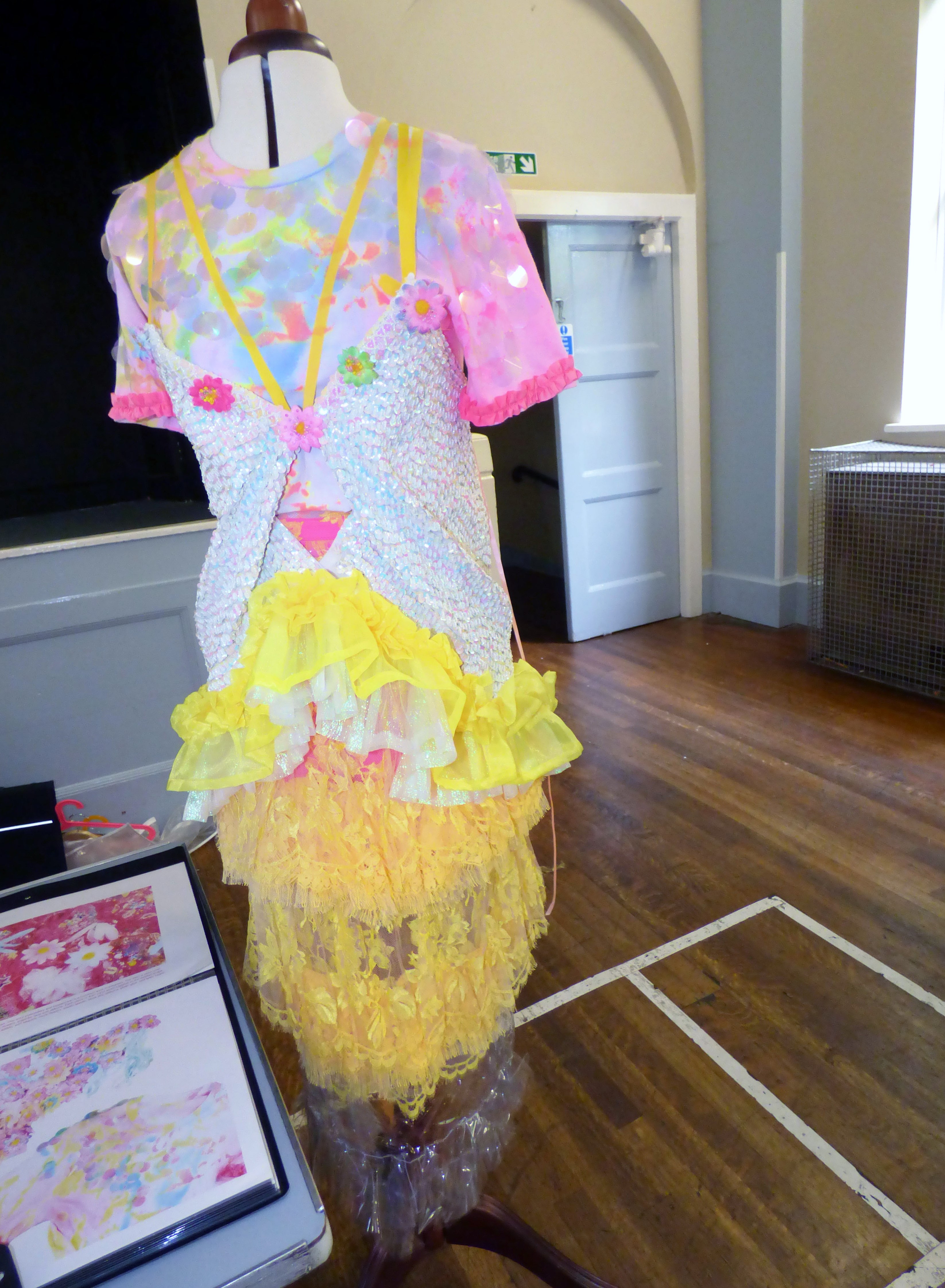 a fashion display by Niamh Conway-our 2015 Joint Bursary Winner- MEG Summer Tea Party 2017