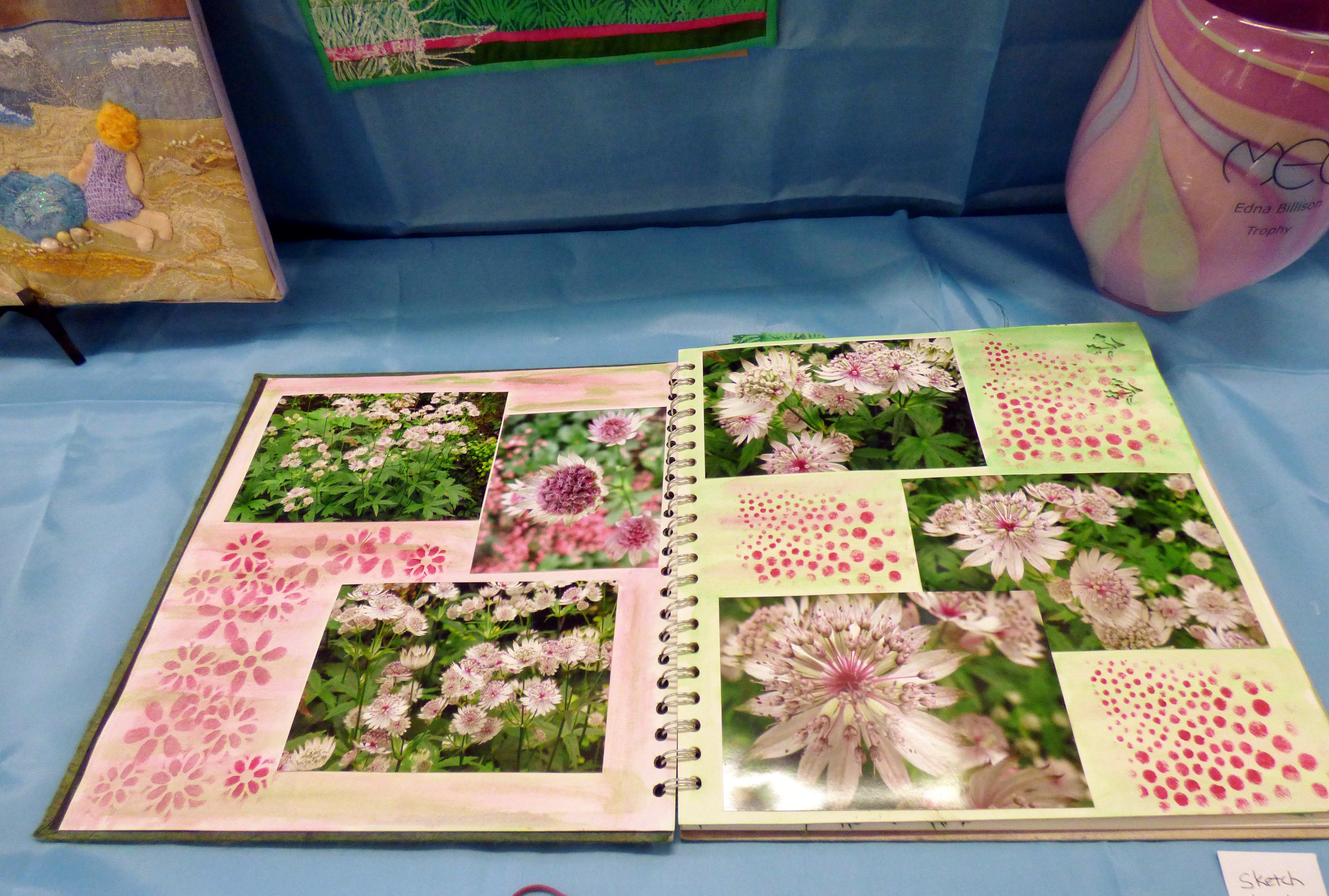 sketch book which accompanied an entry to 2017 Colour Competition at MEG Summer Tea Party 2017