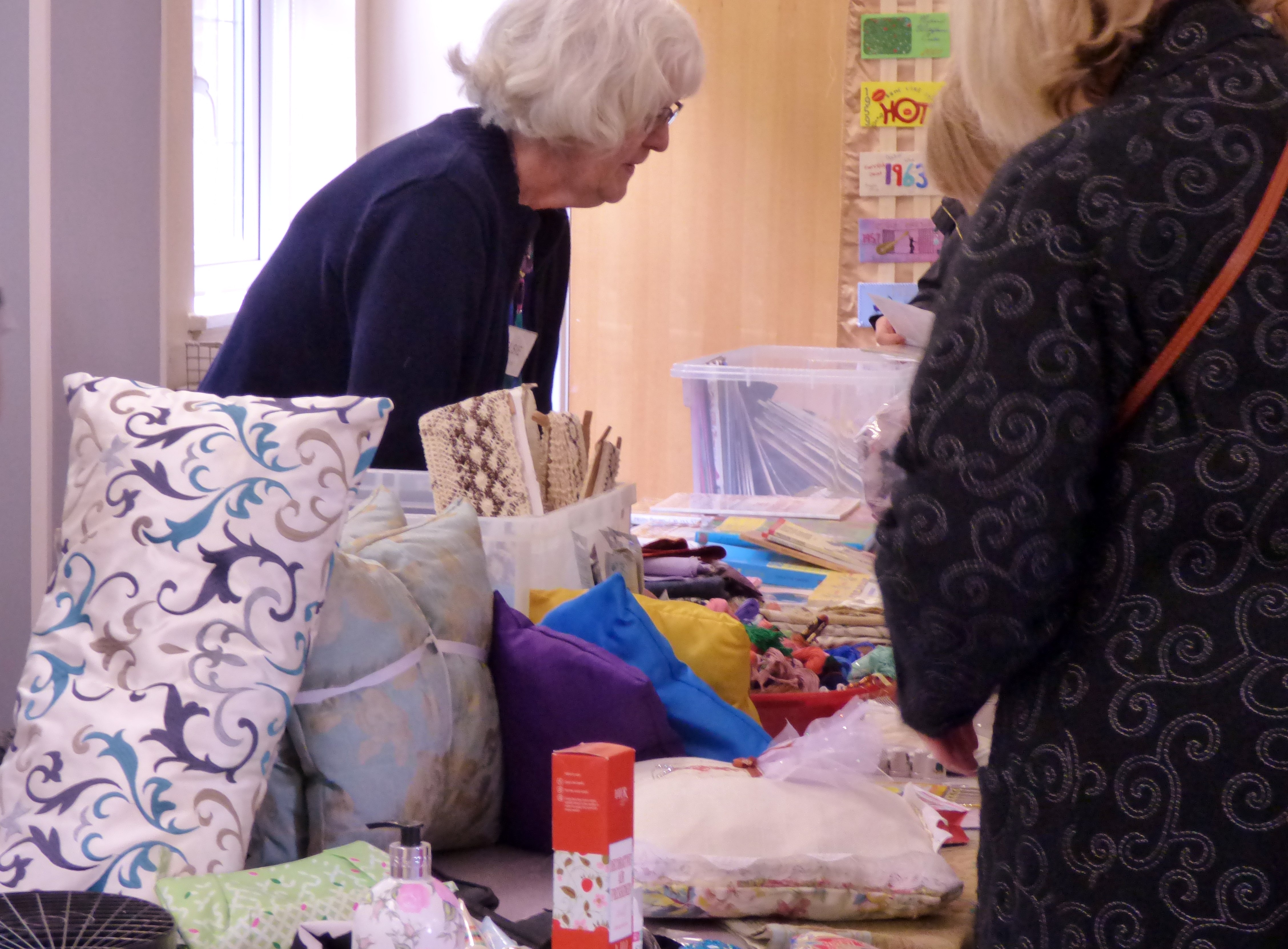 Elsie with the sales table at MEG Summer Tea Party 2017