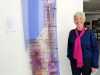 INDUSTRIAL AFTERLIFE, Quarry Bank Mill, Styal by Janet Grimes, organza, wired ribbons, beading, gold threads, hand and machine embroidery, "Synergy" exhibition by Preston Threads, July 2021