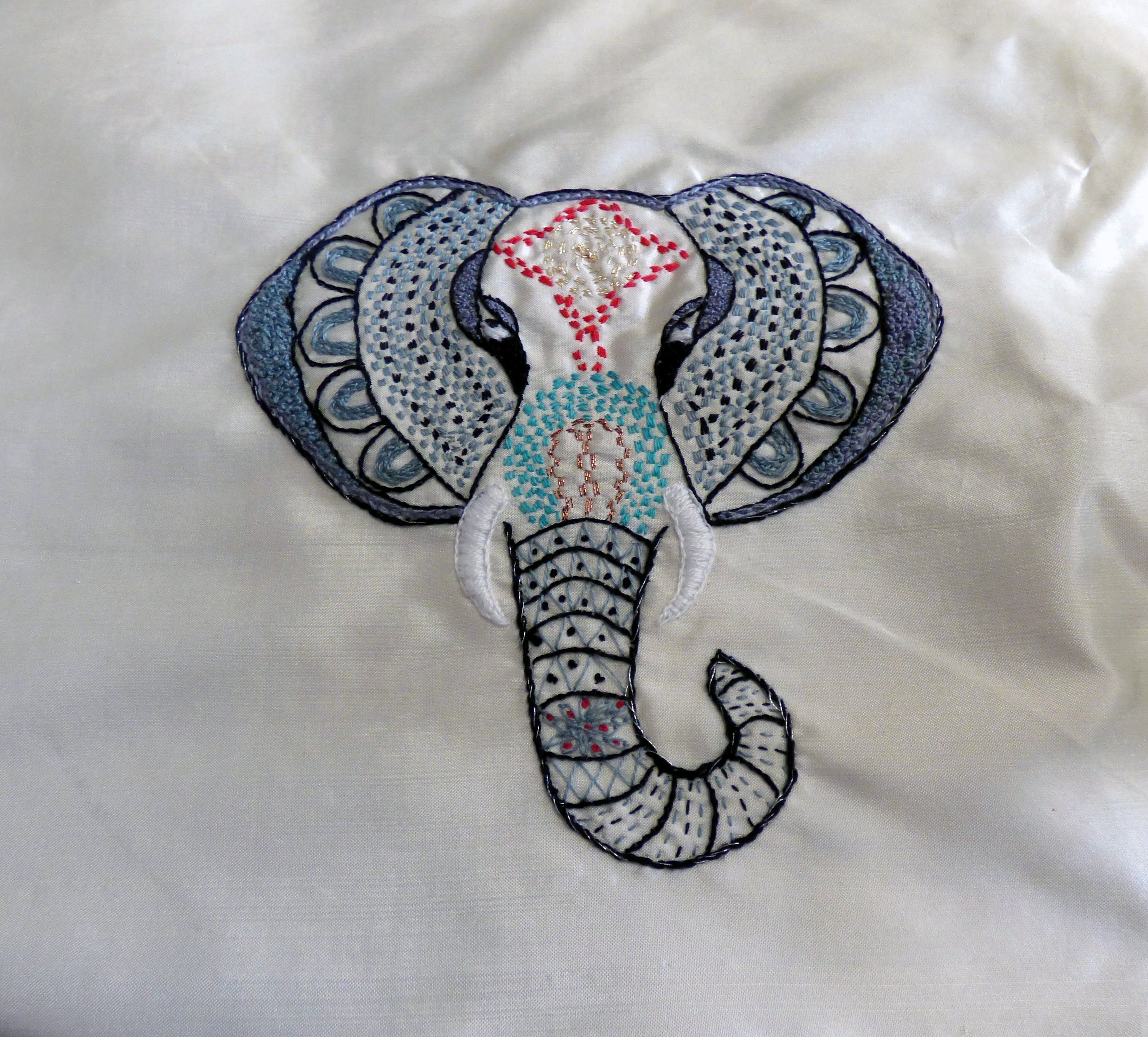 ELEPHANT by Jean Mather, a square for the latest Sreepur quilt