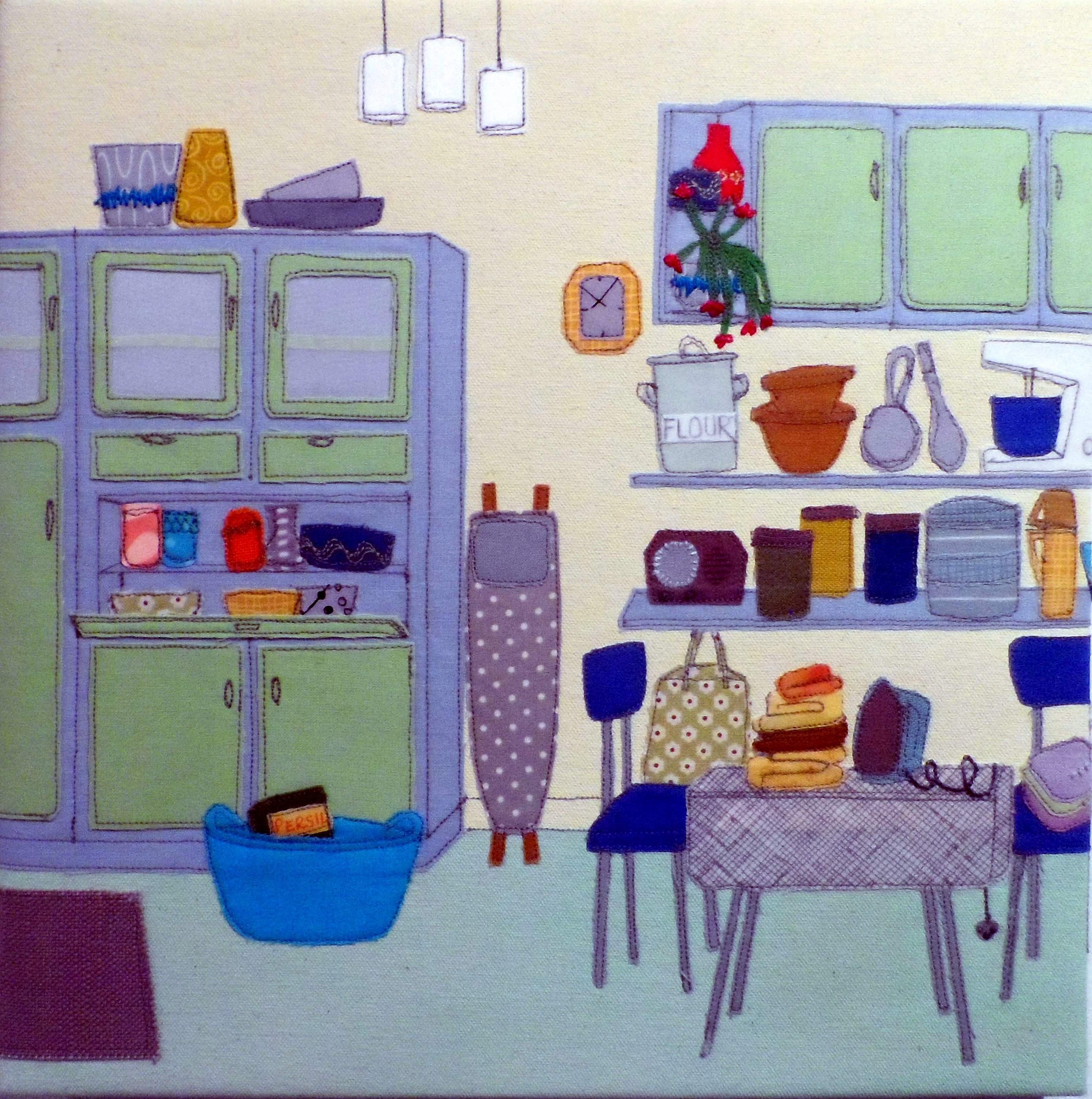 RETRO KITCHEN by Linda Young, applique and hand stitch
