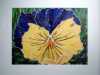 PANSY - COLOURS OF WARRINGTON by Aruna Mene, fabric collage