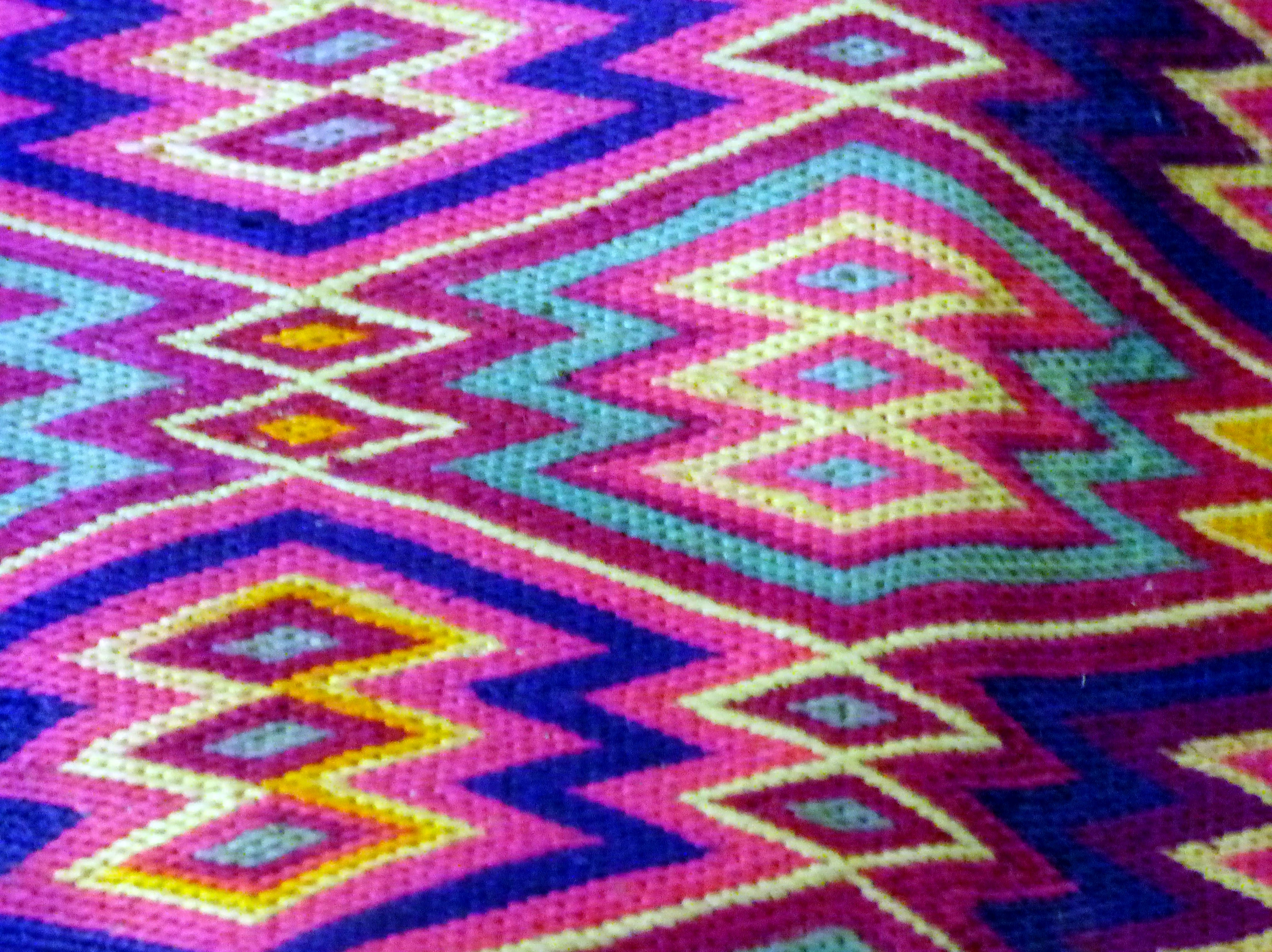 close up of hand embroidered textile in the collection of Nawal Gebreel, "Textiles of Afghanistan" Talk, Oct 2021