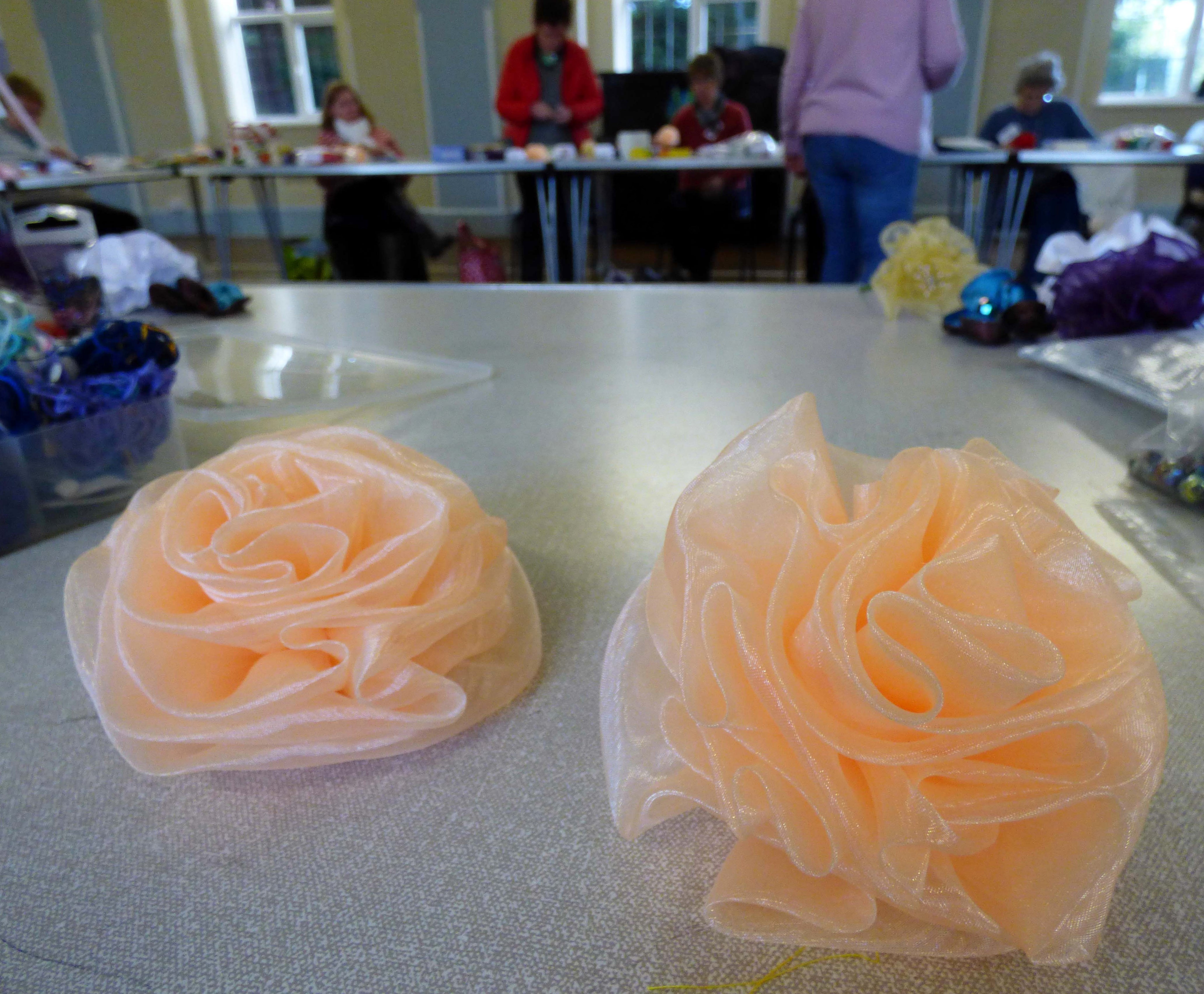 students work at "The Art of Flowers" Workshop with Gill Roberts, Feb 2019