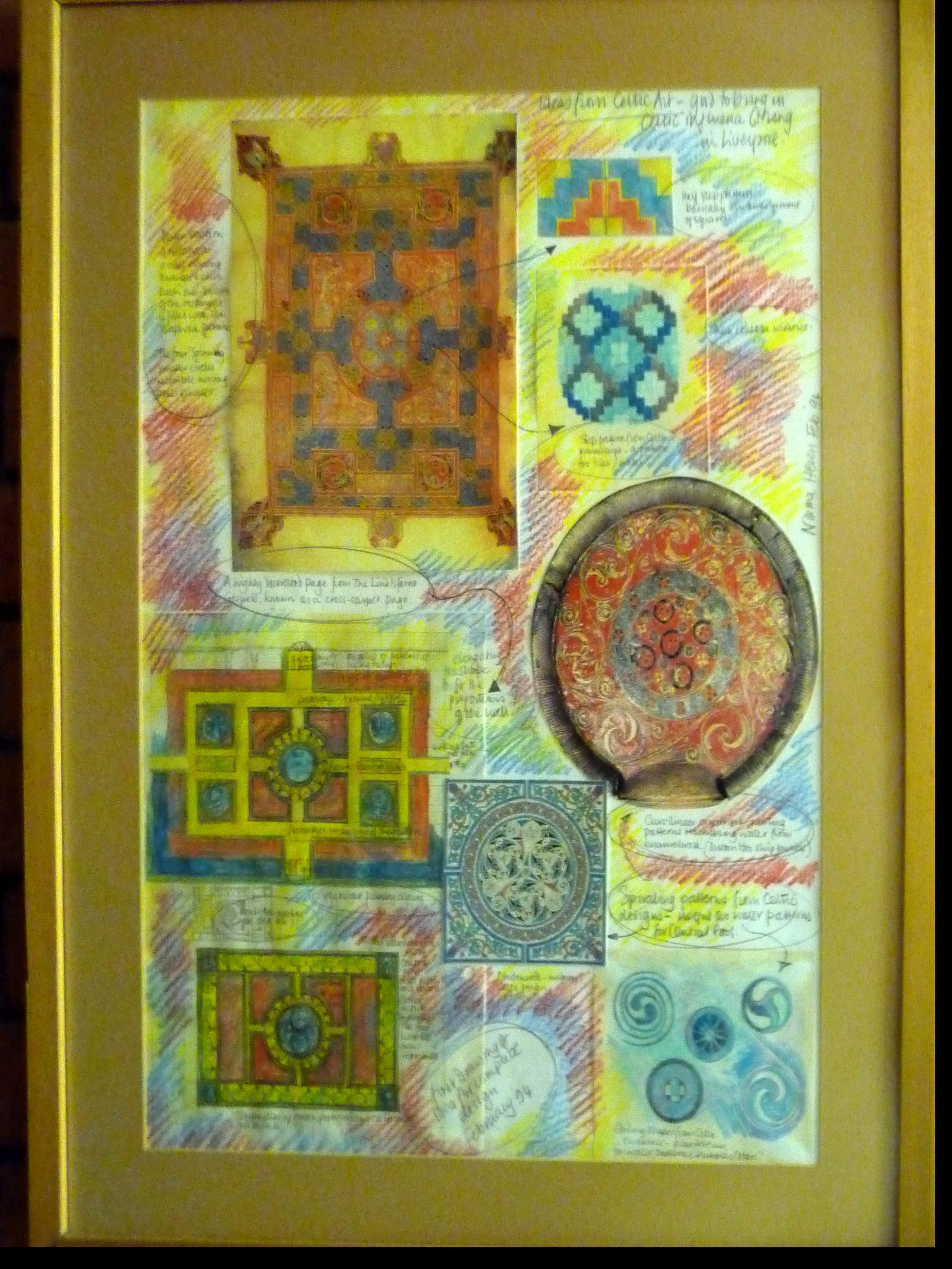 preliminary study for of "The Pool of Life Wall Hanging" by Norma Heron, 1995