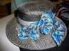 "The Ties That Bind Us" neck-tie Challenge competition - wedding hat embellished with old school tie by Marie Stacey and Ann Rogers