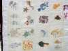 kantha quilt with fish embroidered by Members of Merseyside Embroiderers Guild at "Threading Dreams"  Sreepur exhibition