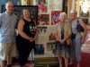 Ruby Porter MBE with May & John Storey (parents of Dame Sarah Storey), and Emma who is Secretary of Sreepur Village charity, at Threading Dreams exhibition 2016 in Liverpool Town Hall