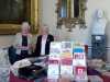 Ruby Porter MBE and her sister Kathy Green at Threading Dreams exhibition 2016 in Liverpool Town Hall