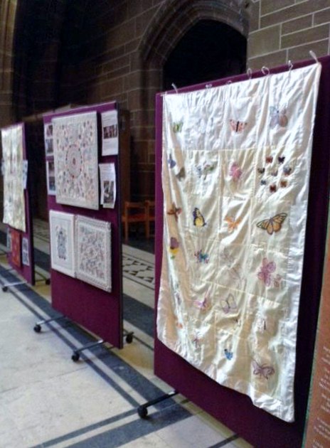 Threading Dreams exhibition in Liverpool Cathedral, March 2017